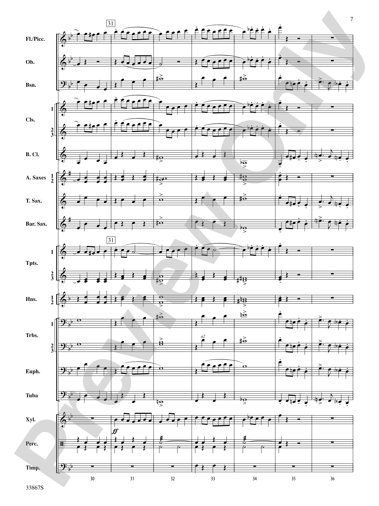 The American Stride: Concert Band Conductor Score & Parts