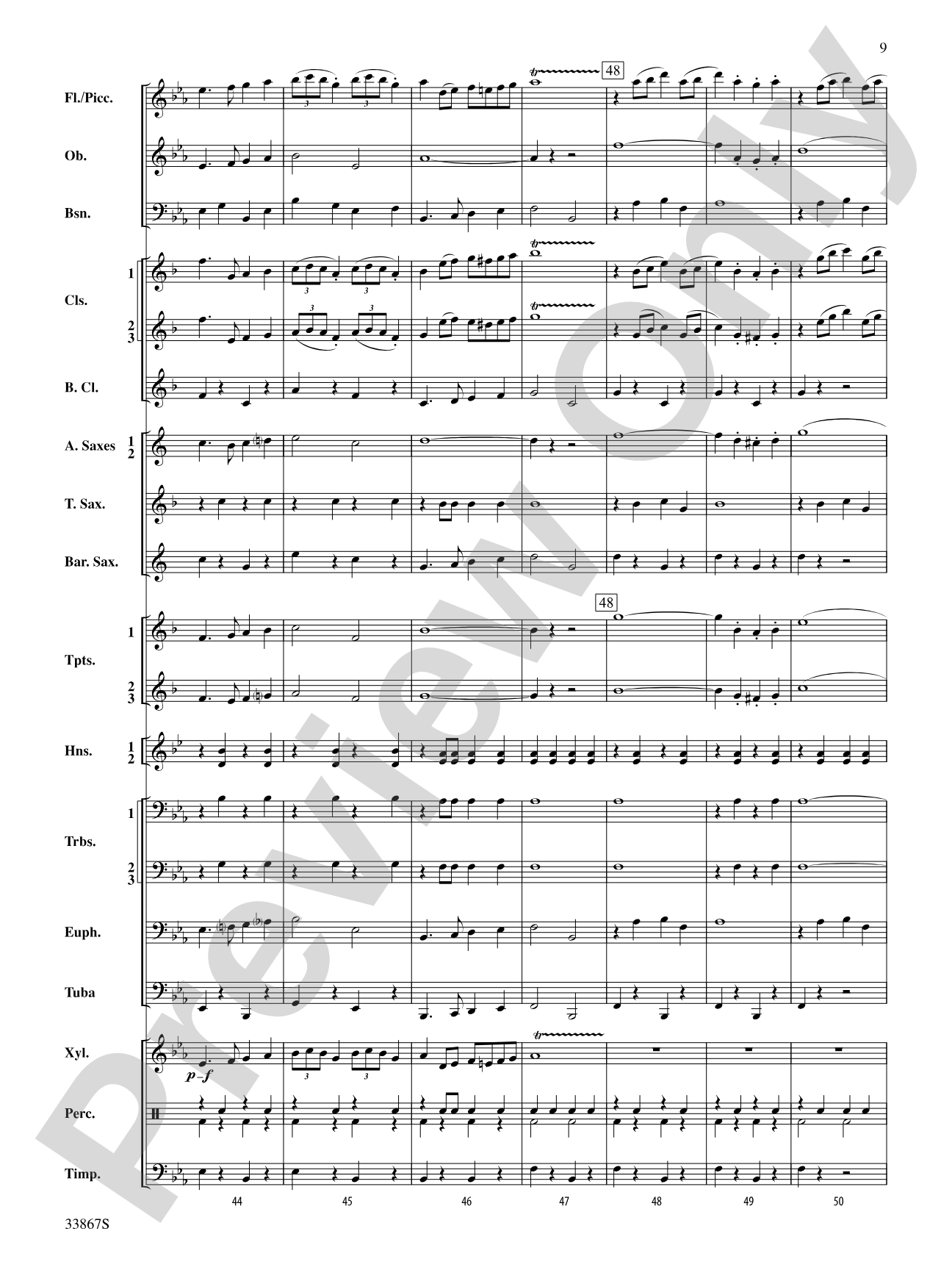 The American Stride: Concert Band Conductor Score & Parts