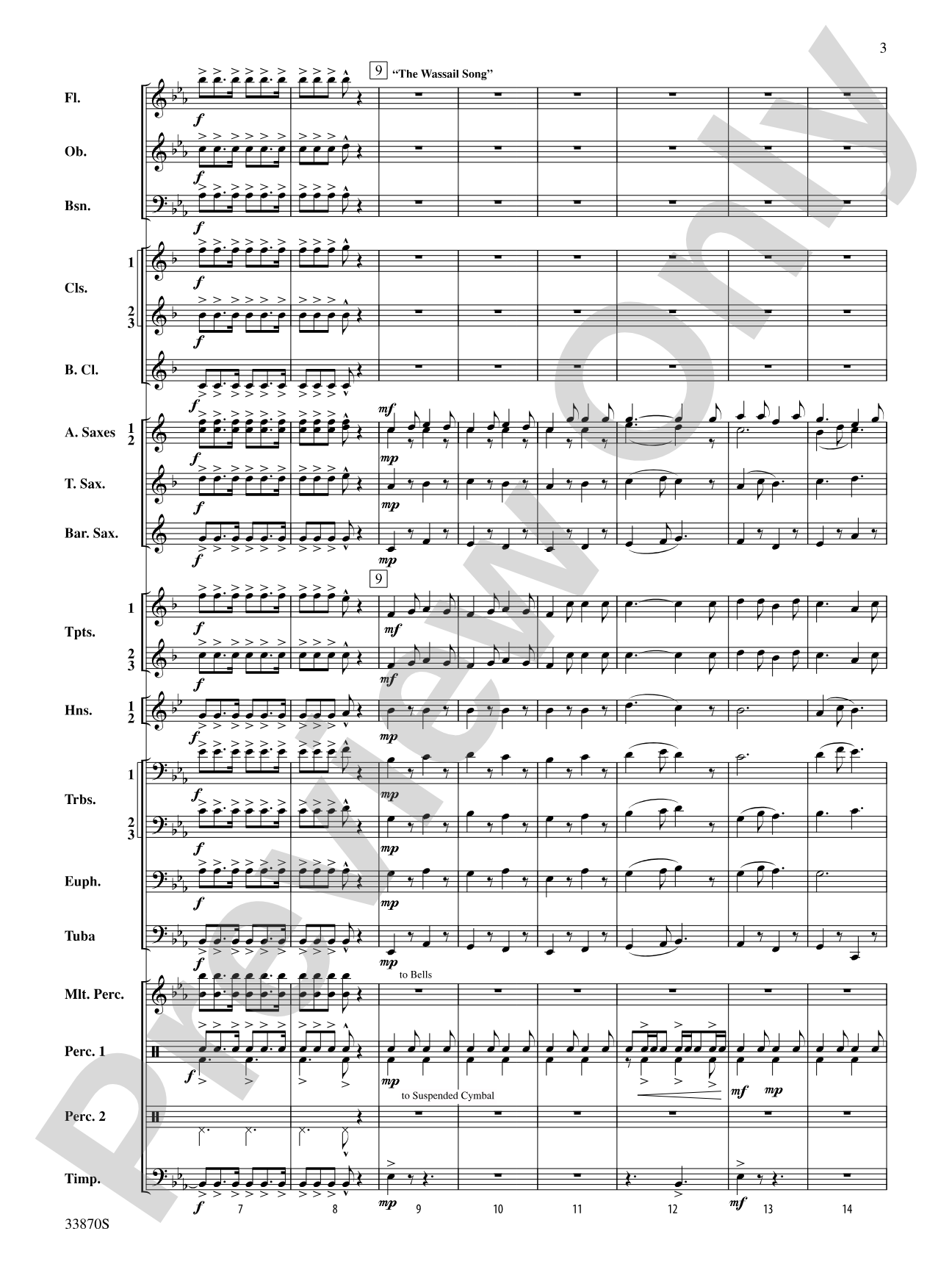 Carols of the Season: Concert Band Conductor Score & Parts