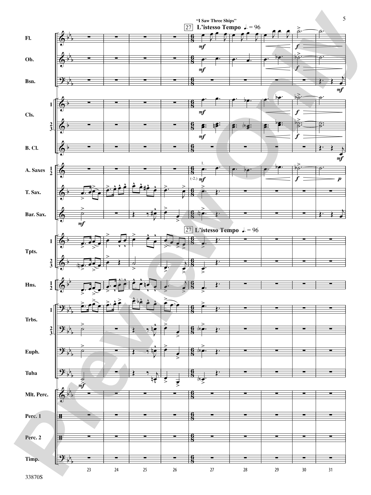 Carols of the Season: Concert Band Conductor Score & Parts