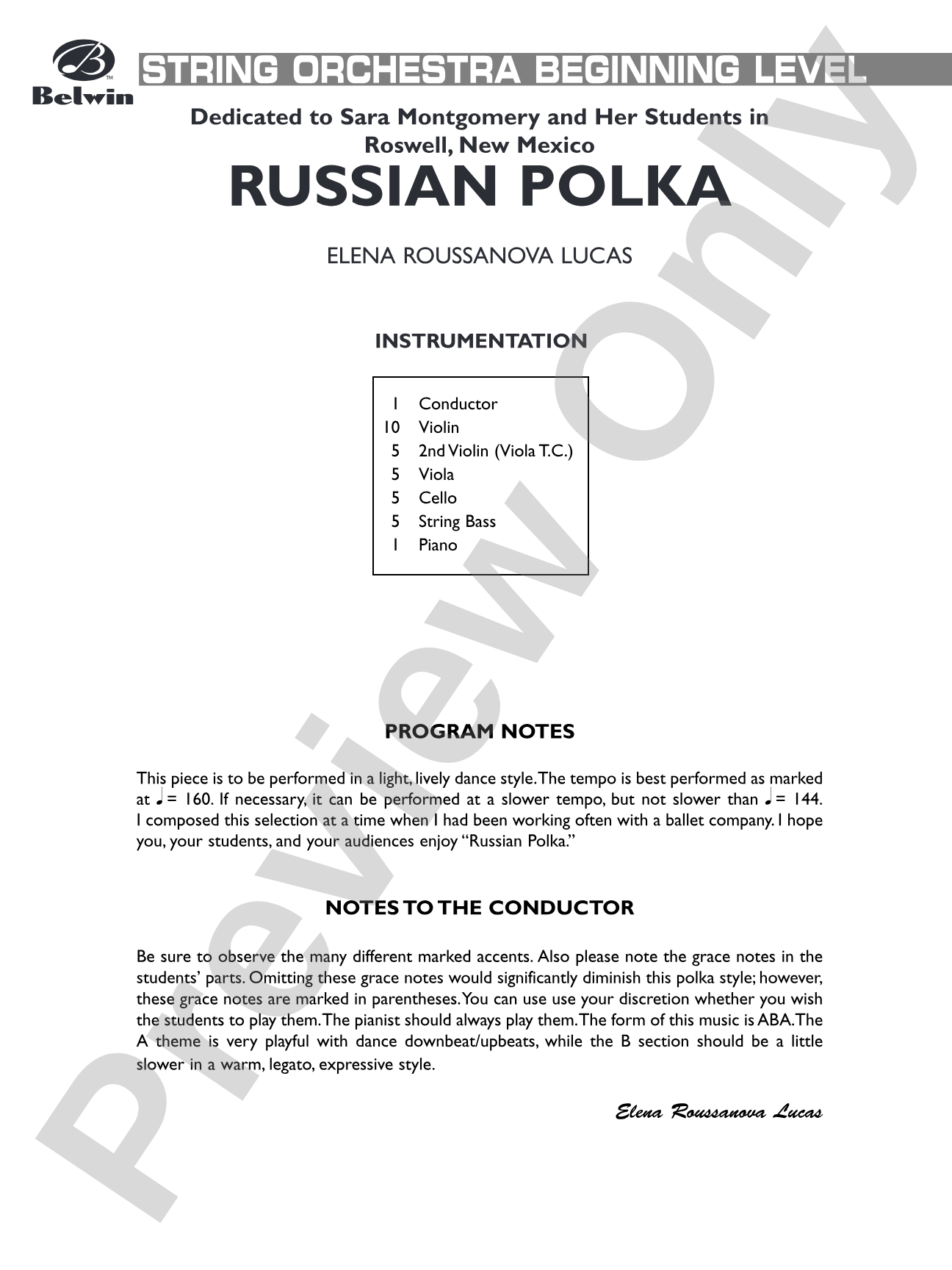Around the World in One Concert: String Orchestra Conductor Score & Parts