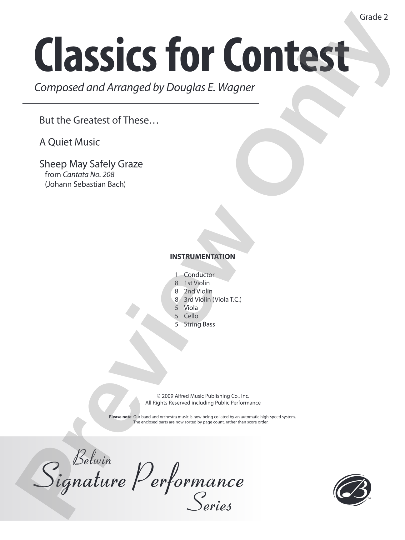 Classics for Contest: String Orchestra Conductor Score & Parts