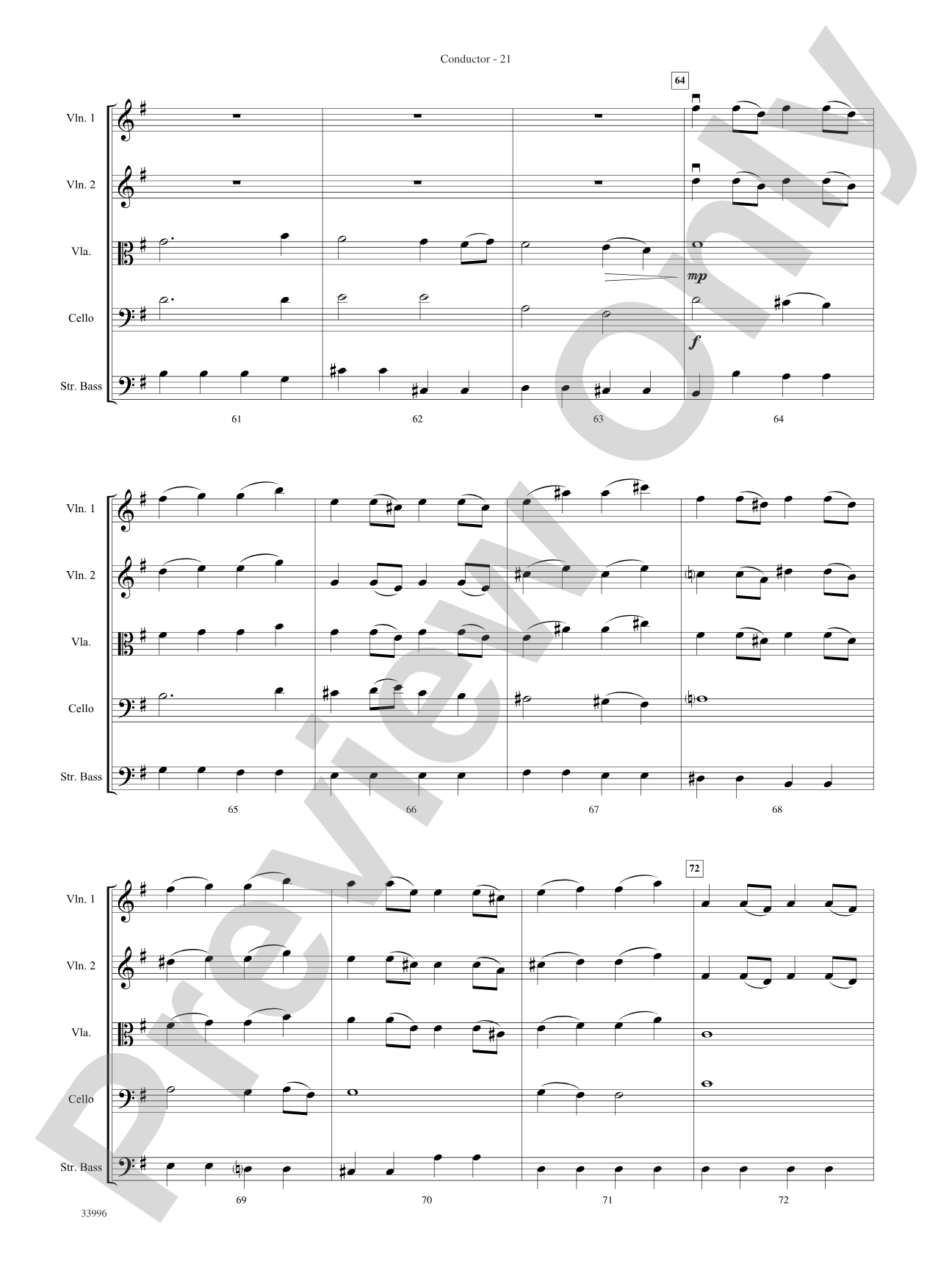 Classics for Contest: String Orchestra Conductor Score & Parts