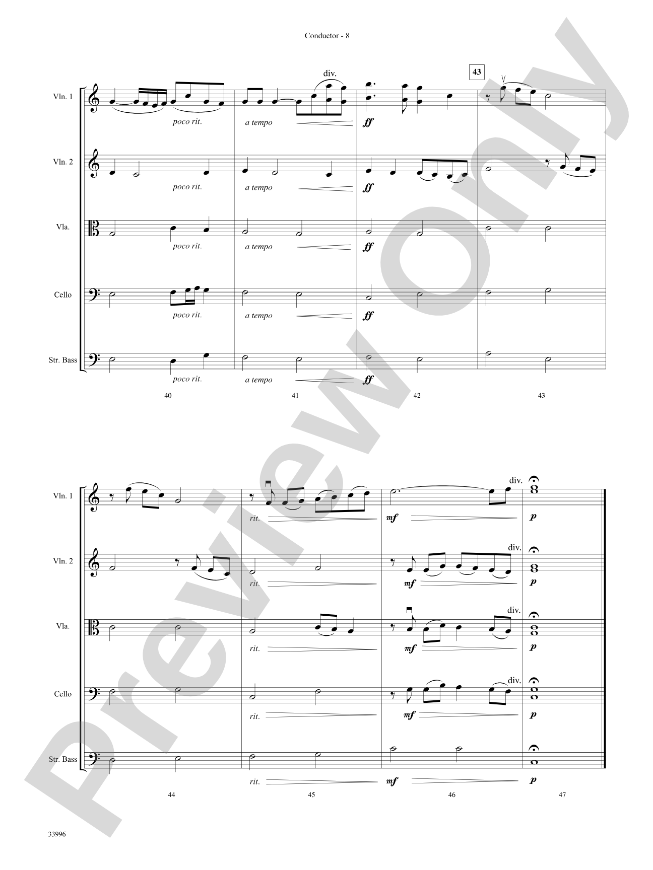 Classics for Contest: String Orchestra Conductor Score & Parts