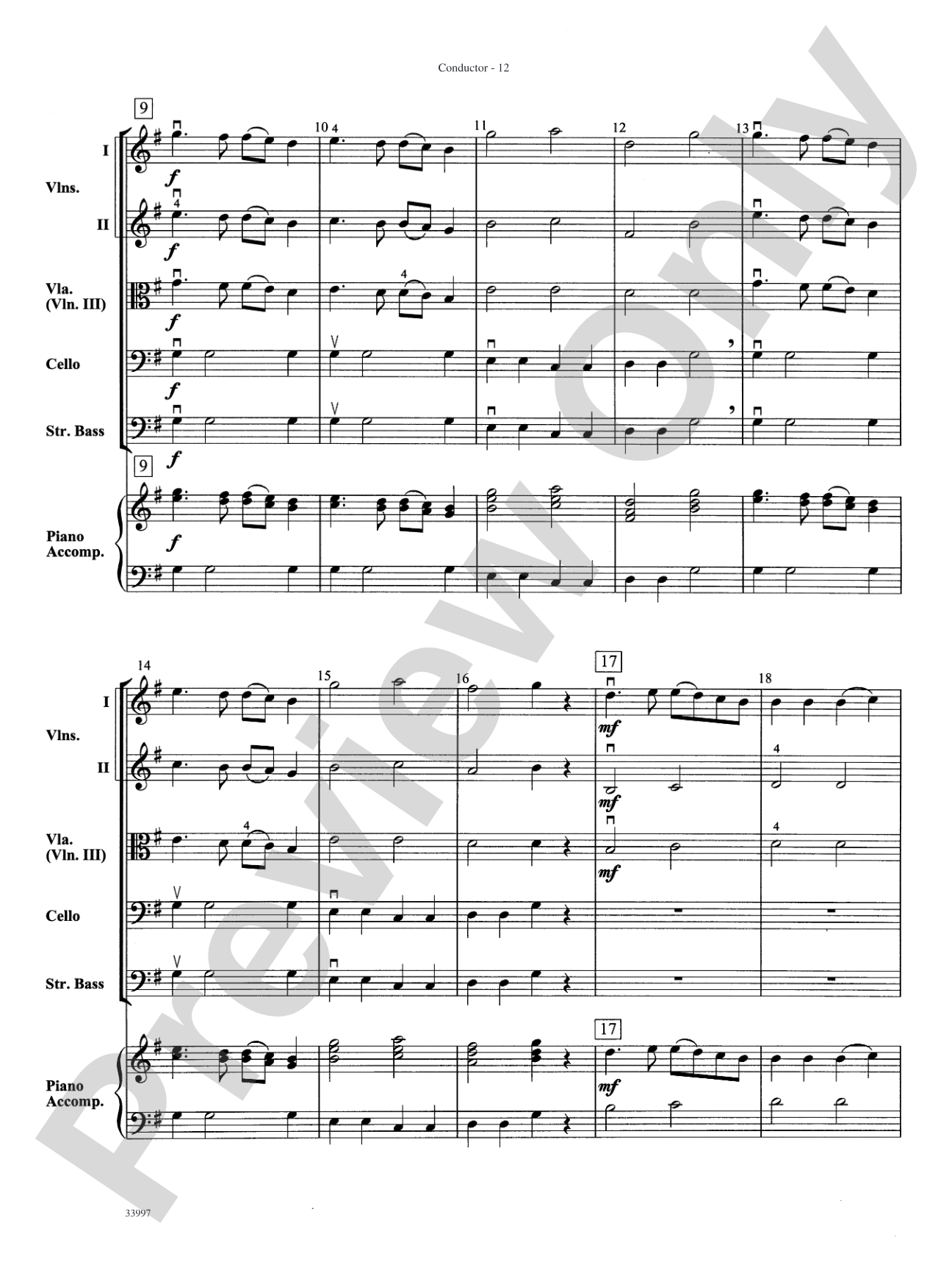 Mozart Classics: String Orchestra Conductor Score & Parts