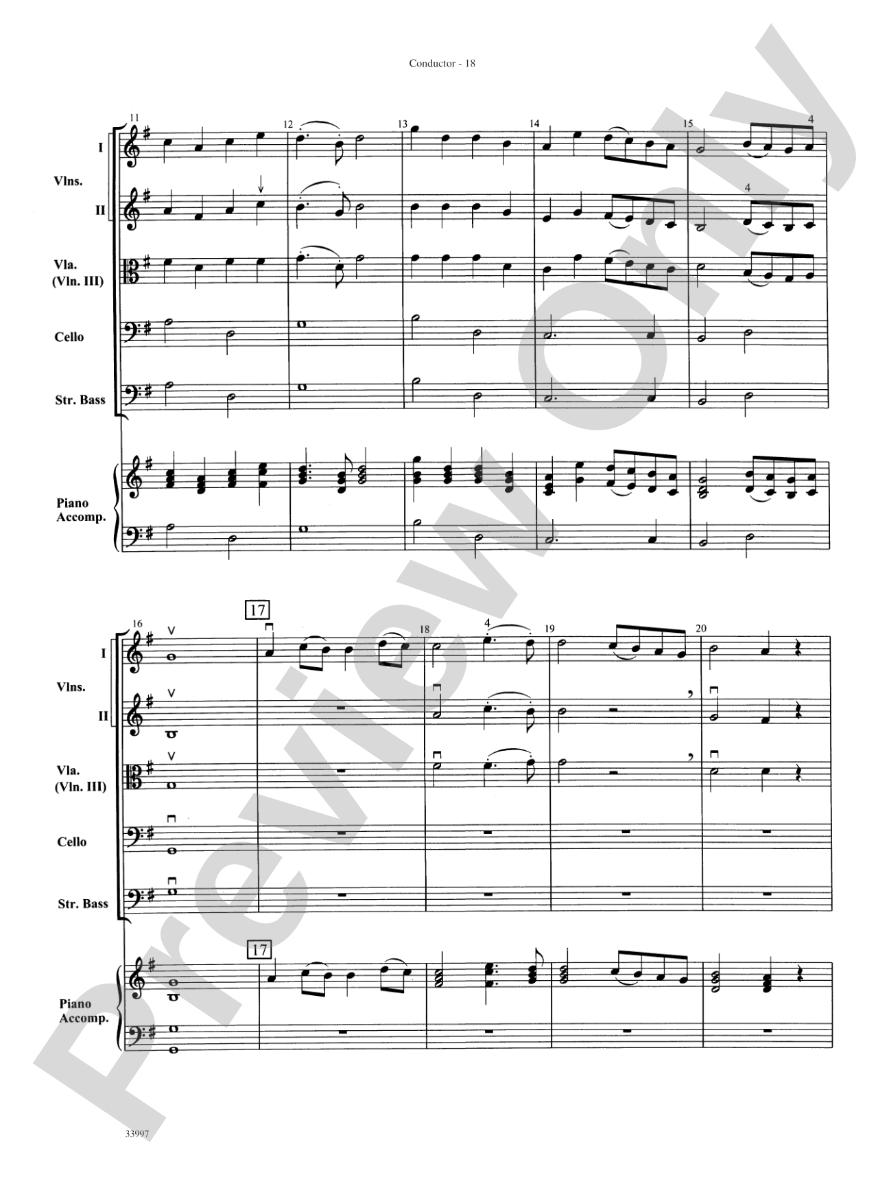 Mozart Classics: String Orchestra Conductor Score & Parts
