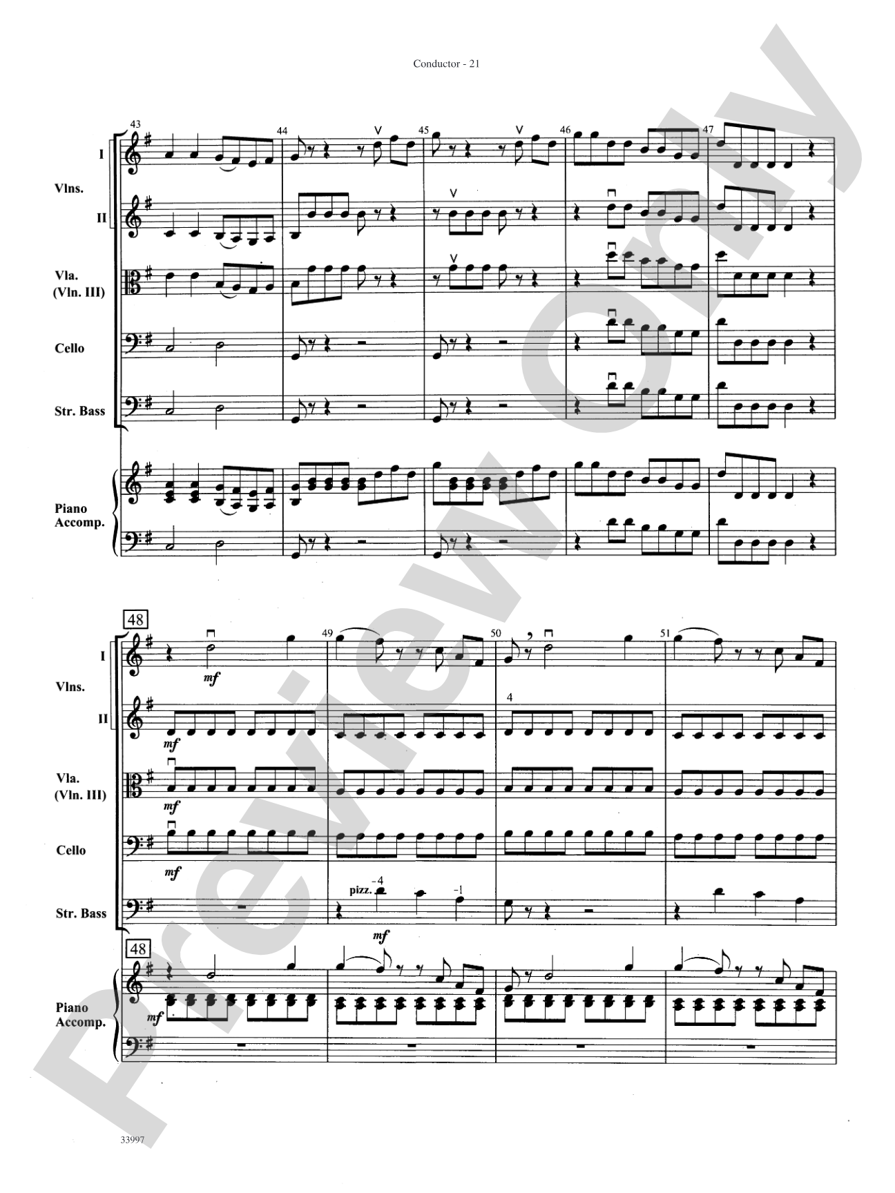 Mozart Classics: String Orchestra Conductor Score & Parts