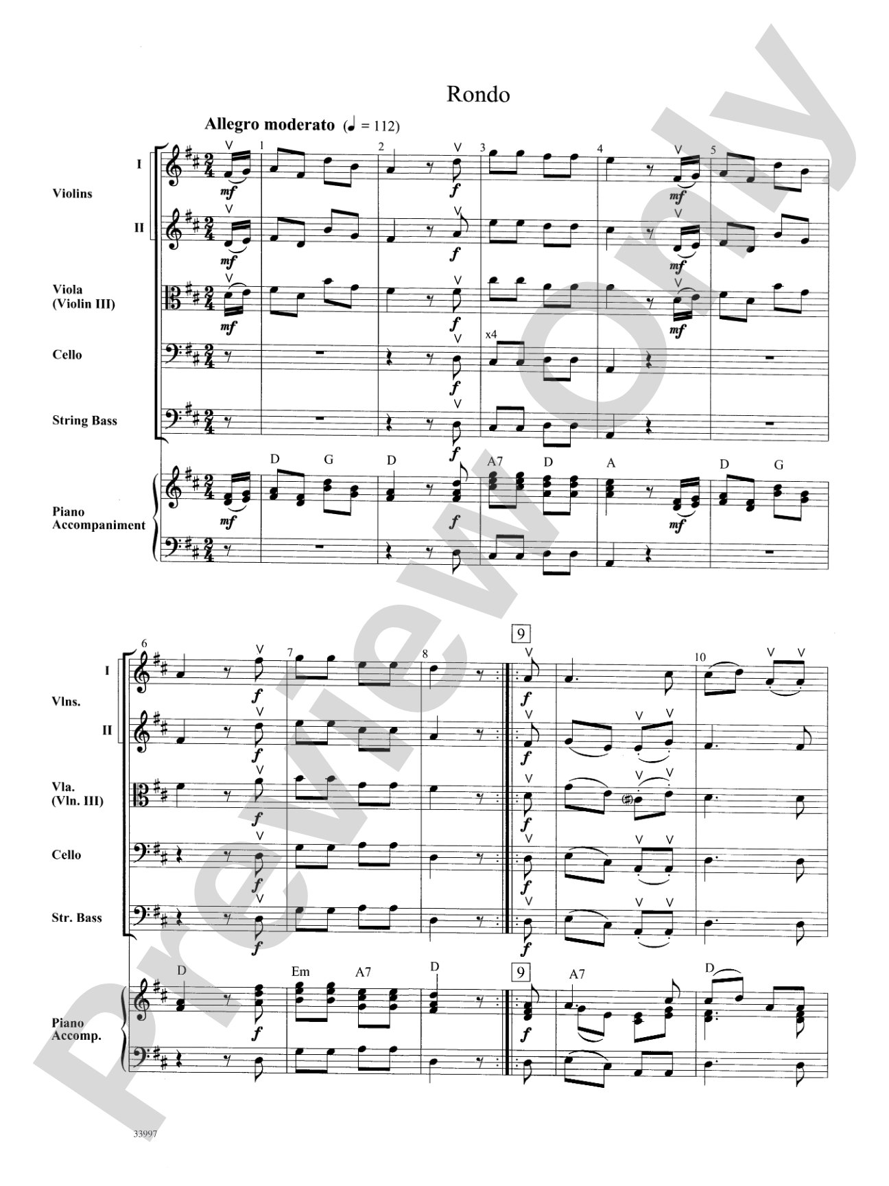 Mozart Classics: String Orchestra Conductor Score & Parts
