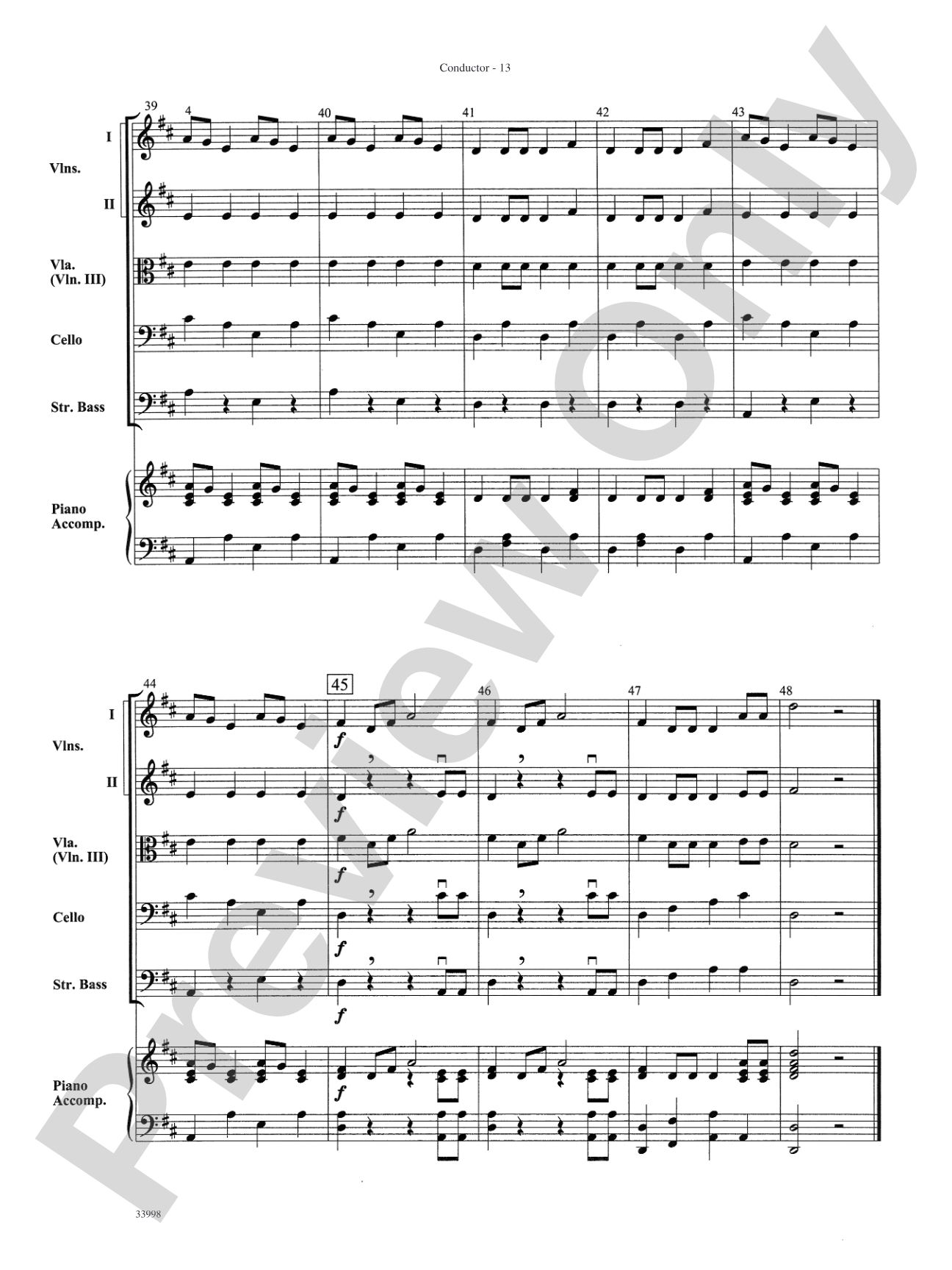 Classics for Contest: String Orchestra Conductor Score & Parts