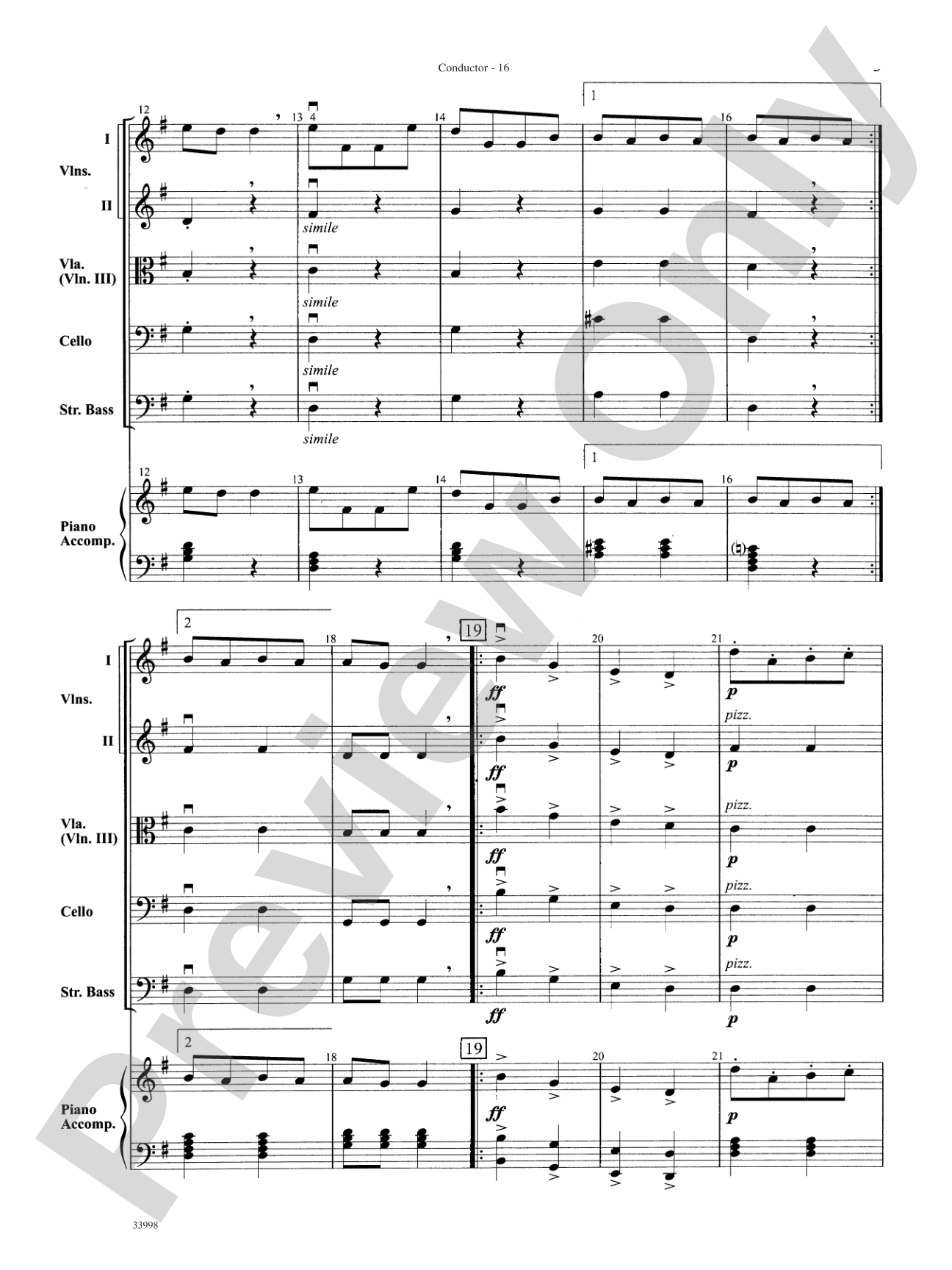 Classics for Contest: String Orchestra Conductor Score & Parts