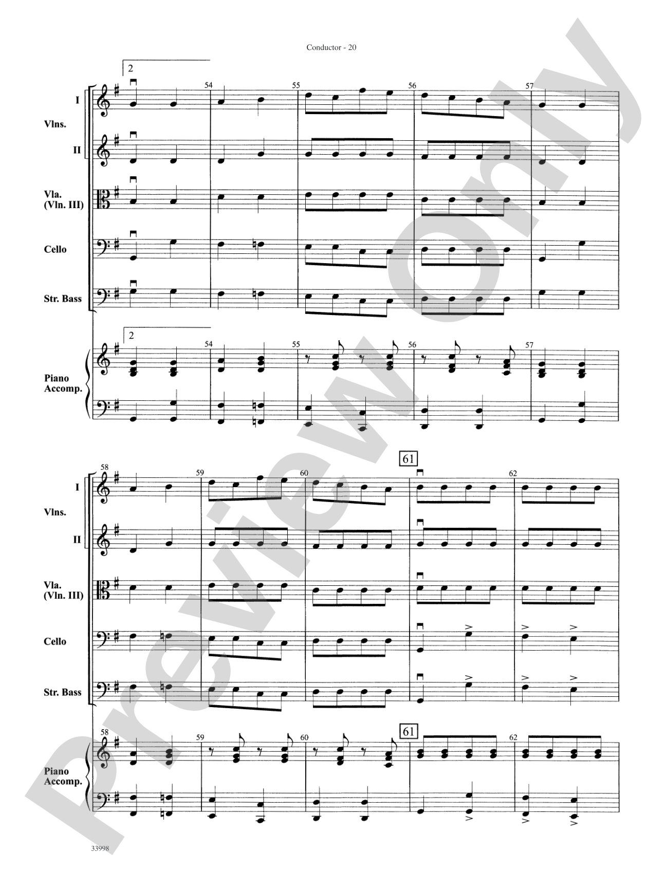 Classics for Contest: String Orchestra Conductor Score & Parts