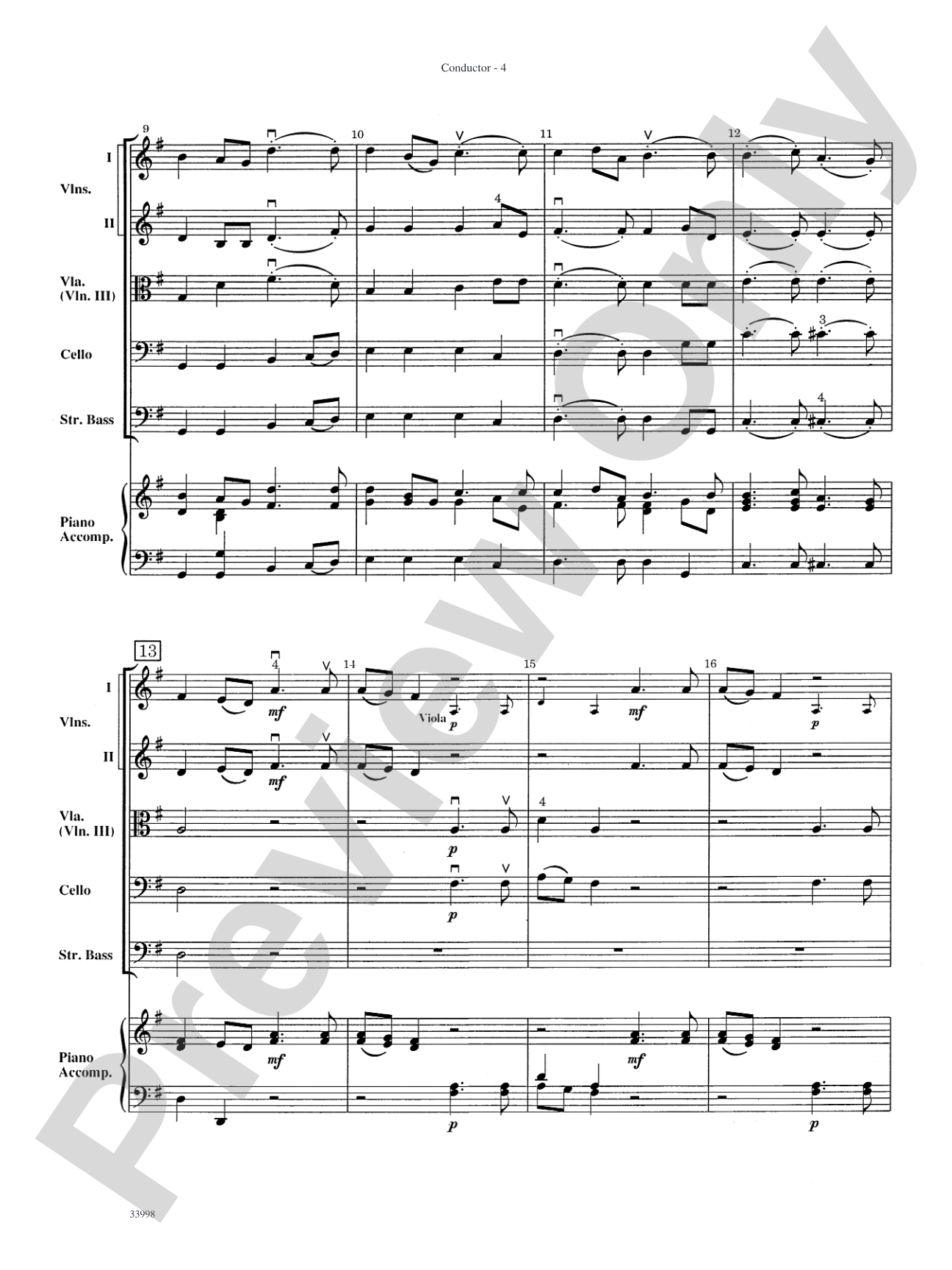 Classics for Contest: String Orchestra Conductor Score & Parts
