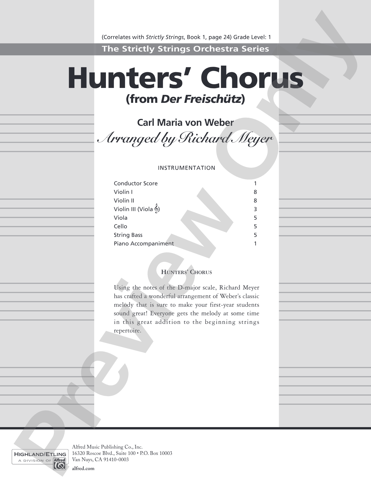 Classics for Contest: String Orchestra Conductor Score & Parts