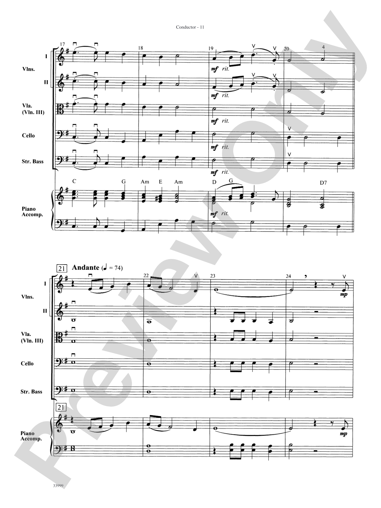 Classics for a Traditional Christmas, Level 1: String Orchestra Conductor Score & Parts