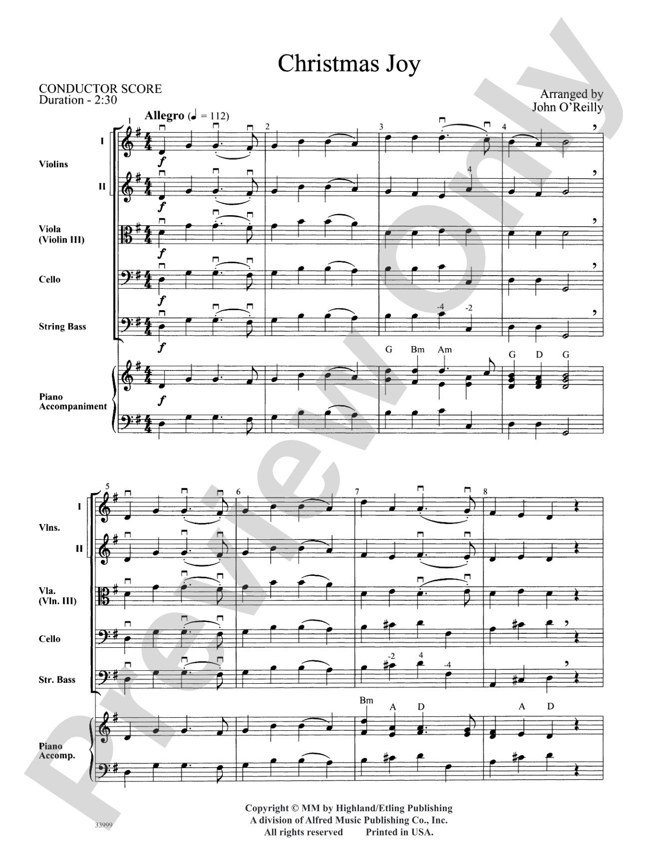 Classics for a Traditional Christmas, Level 1: String Orchestra Conductor Score & Parts