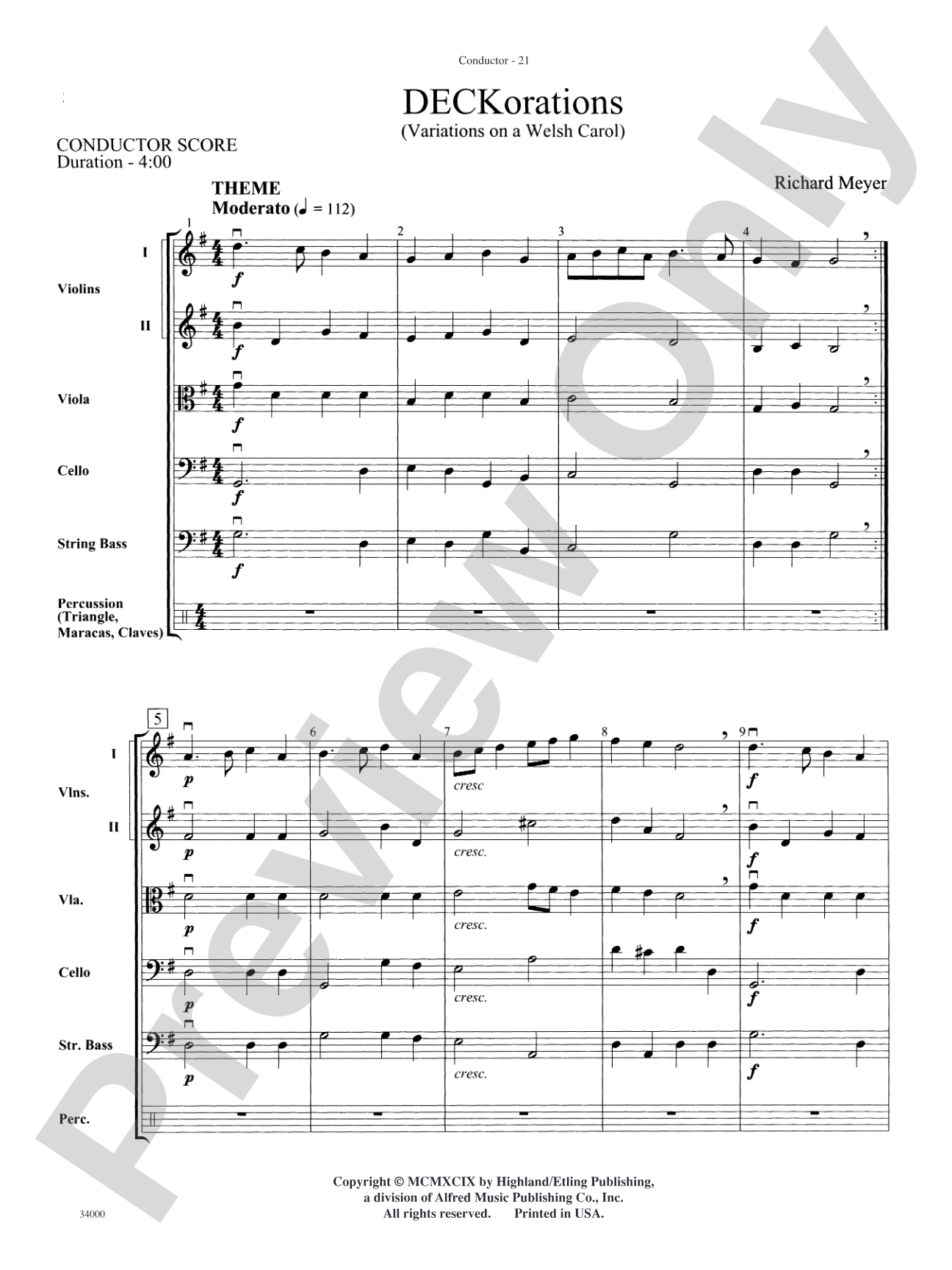 Classics for a Traditional Christmas, Level 2: String Orchestra Conductor Score & Parts