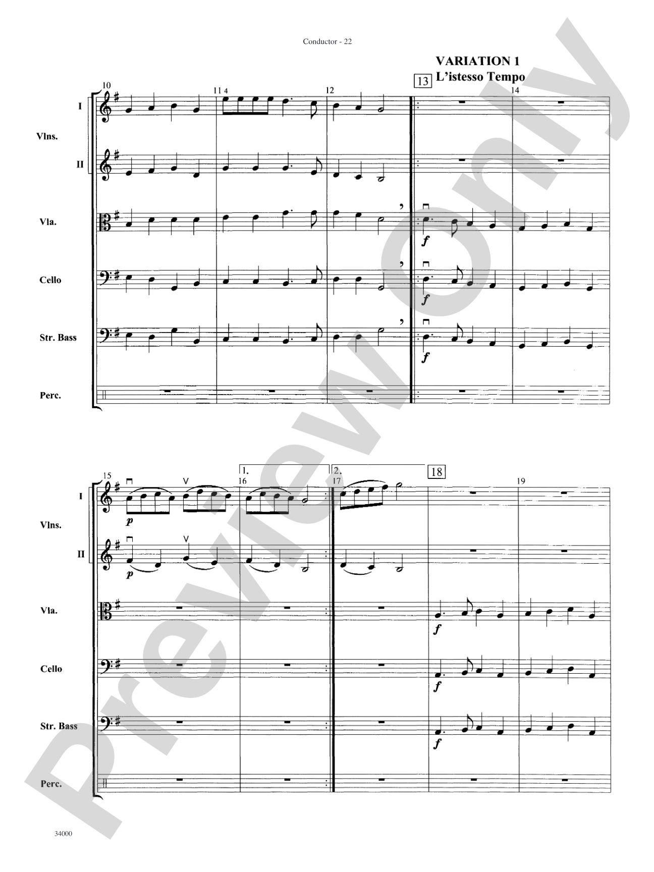 Classics for a Traditional Christmas, Level 2: String Orchestra Conductor Score & Parts
