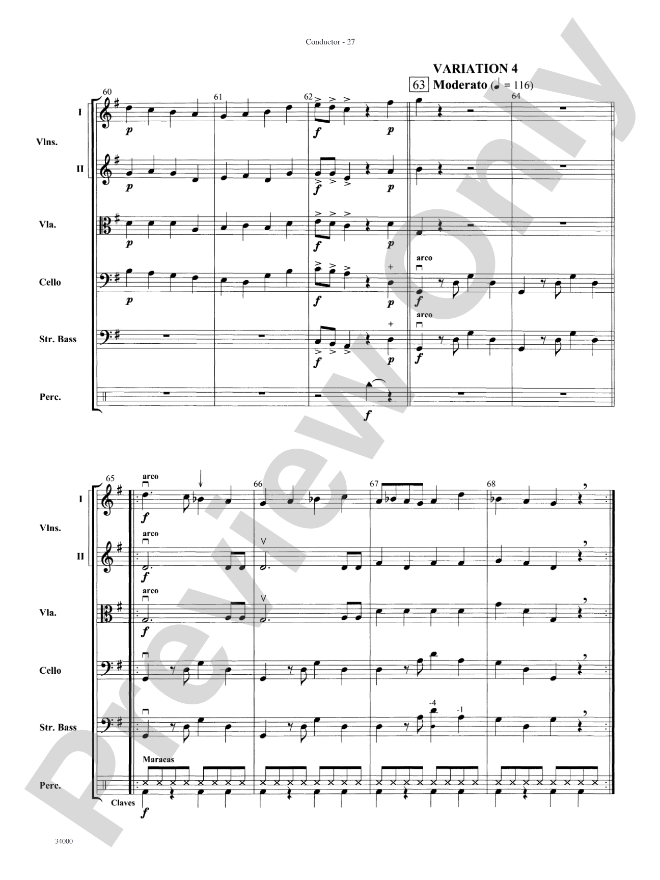 Classics for a Traditional Christmas, Level 2: String Orchestra Conductor Score & Parts