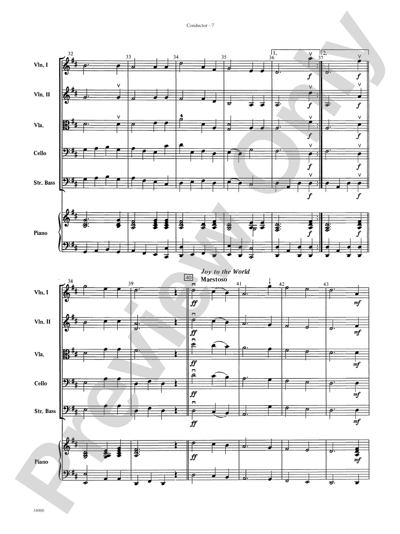 Classics for a Traditional Christmas, Level 2: String Orchestra Conductor Score & Parts