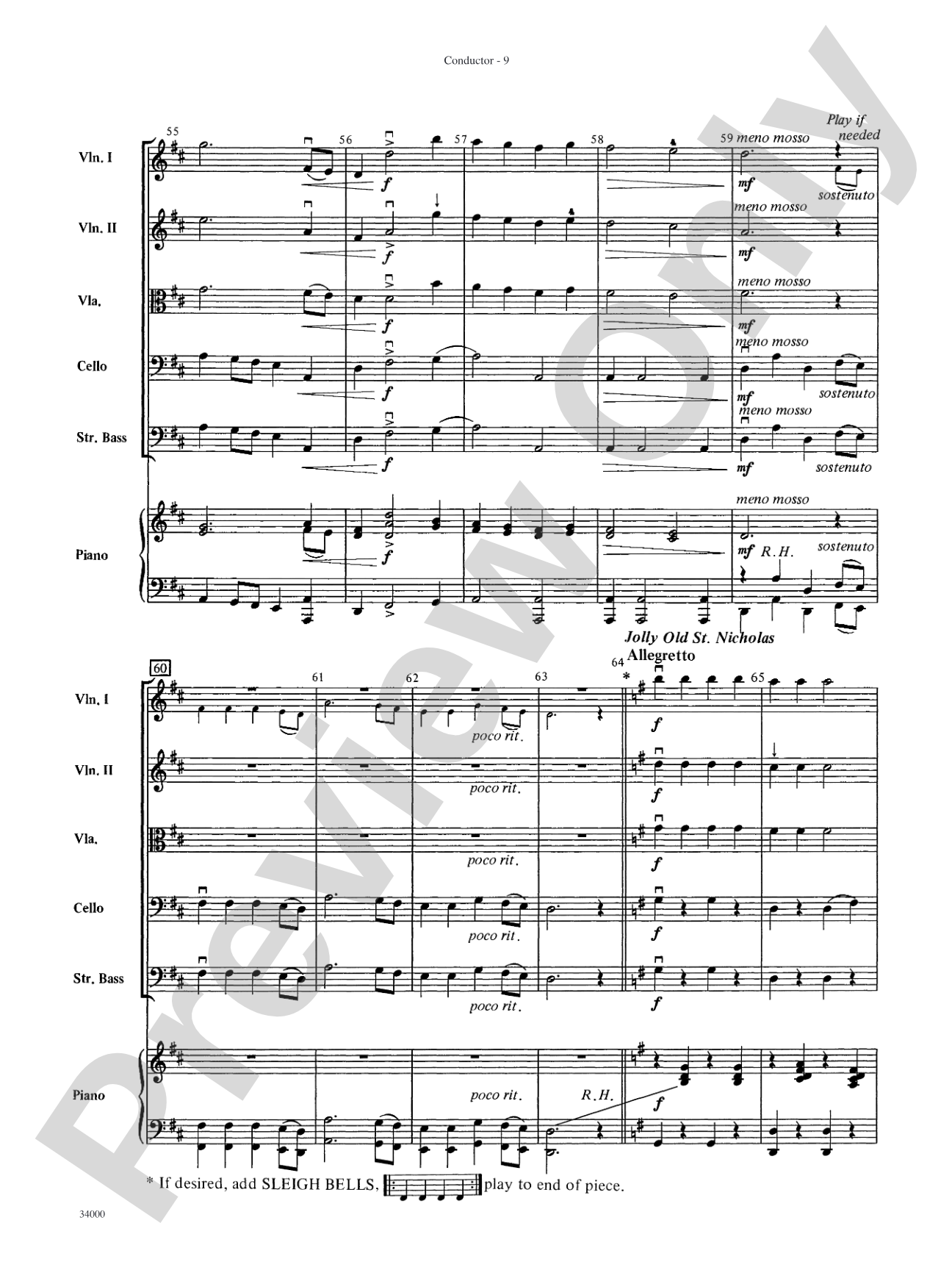 Classics for a Traditional Christmas, Level 2: String Orchestra Conductor Score & Parts