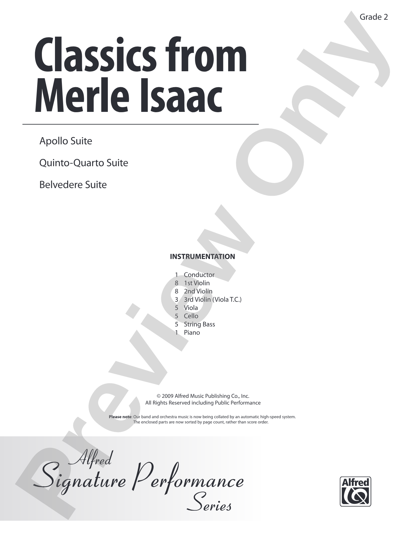Classics from Merle Isaac: String Orchestra Conductor Score & Parts