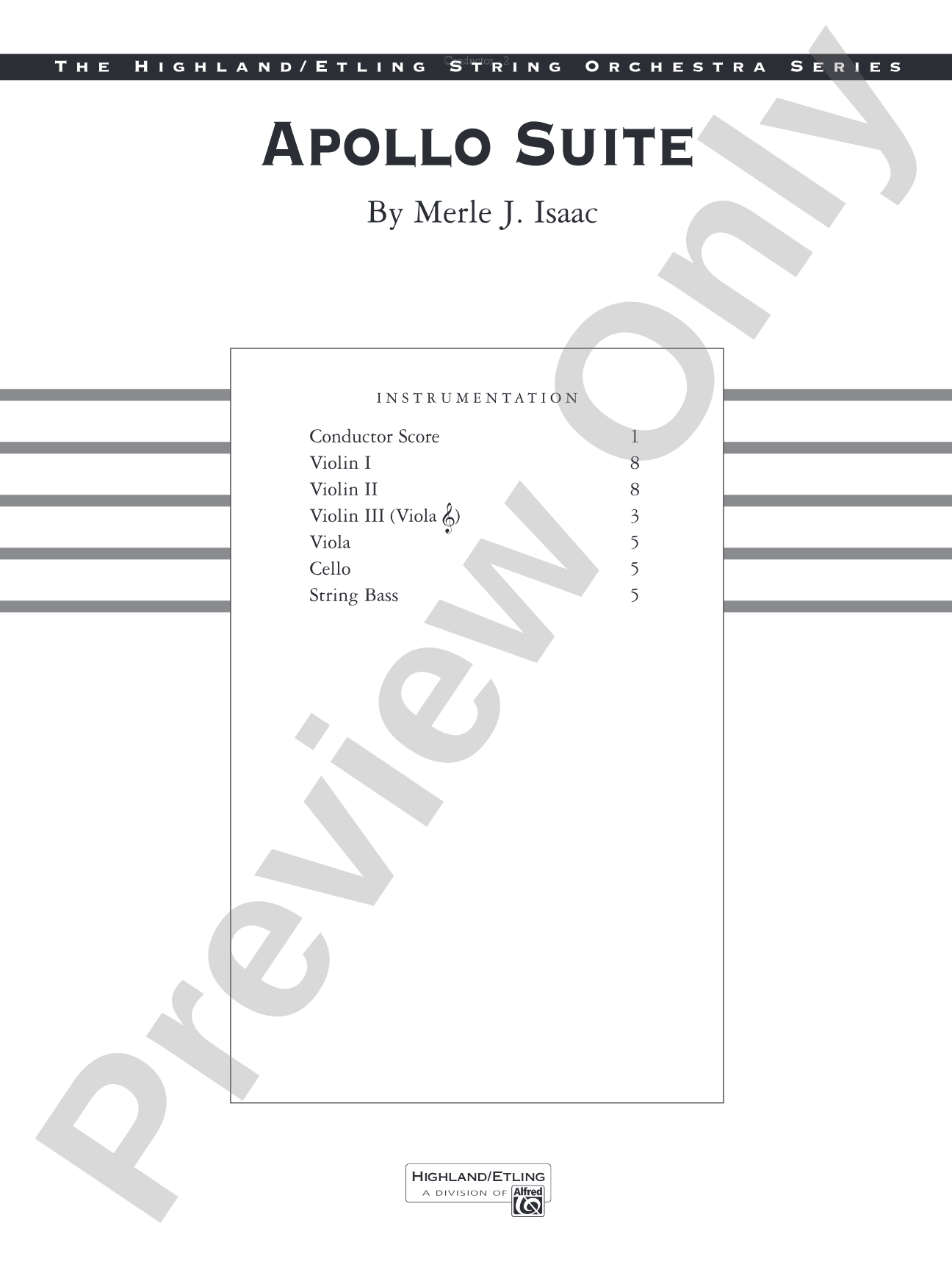 Classics from Merle Isaac: String Orchestra Conductor Score & Parts