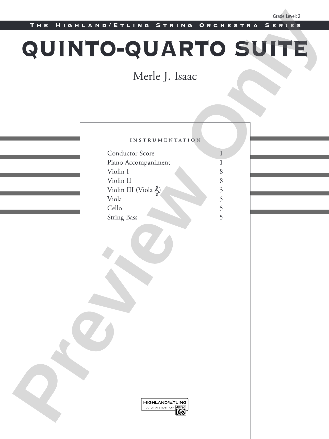 Classics from Merle Isaac: String Orchestra Conductor Score & Parts