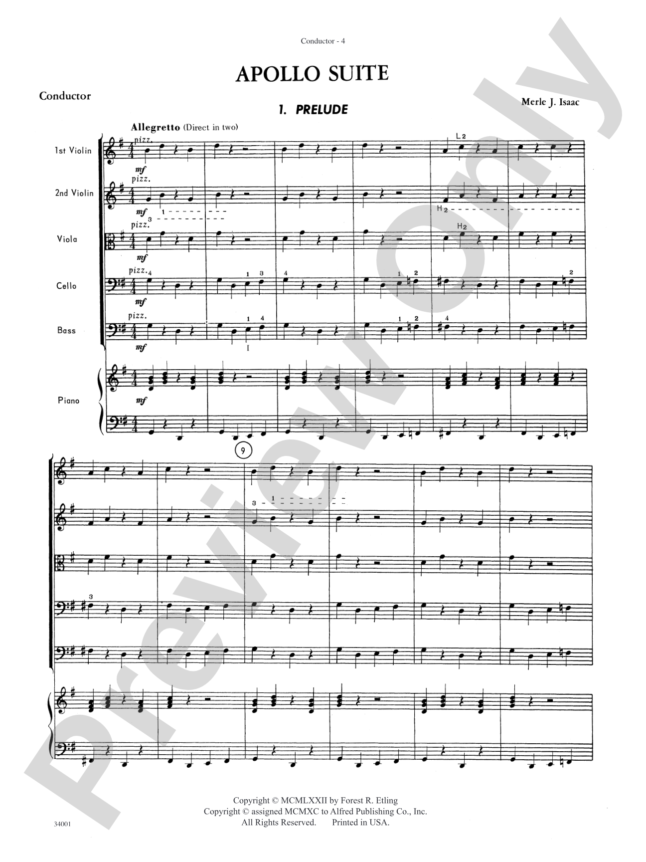 Classics from Merle Isaac: String Orchestra Conductor Score & Parts