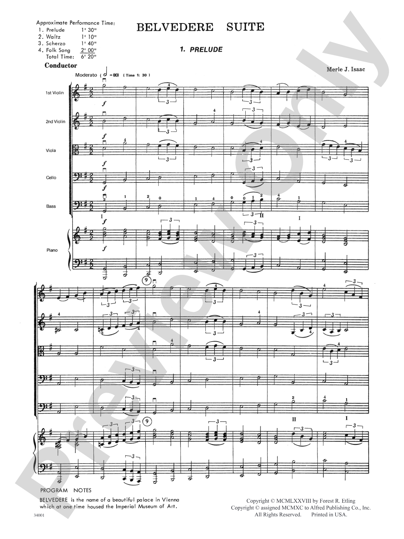 Classics from Merle Isaac: String Orchestra Conductor Score & Parts