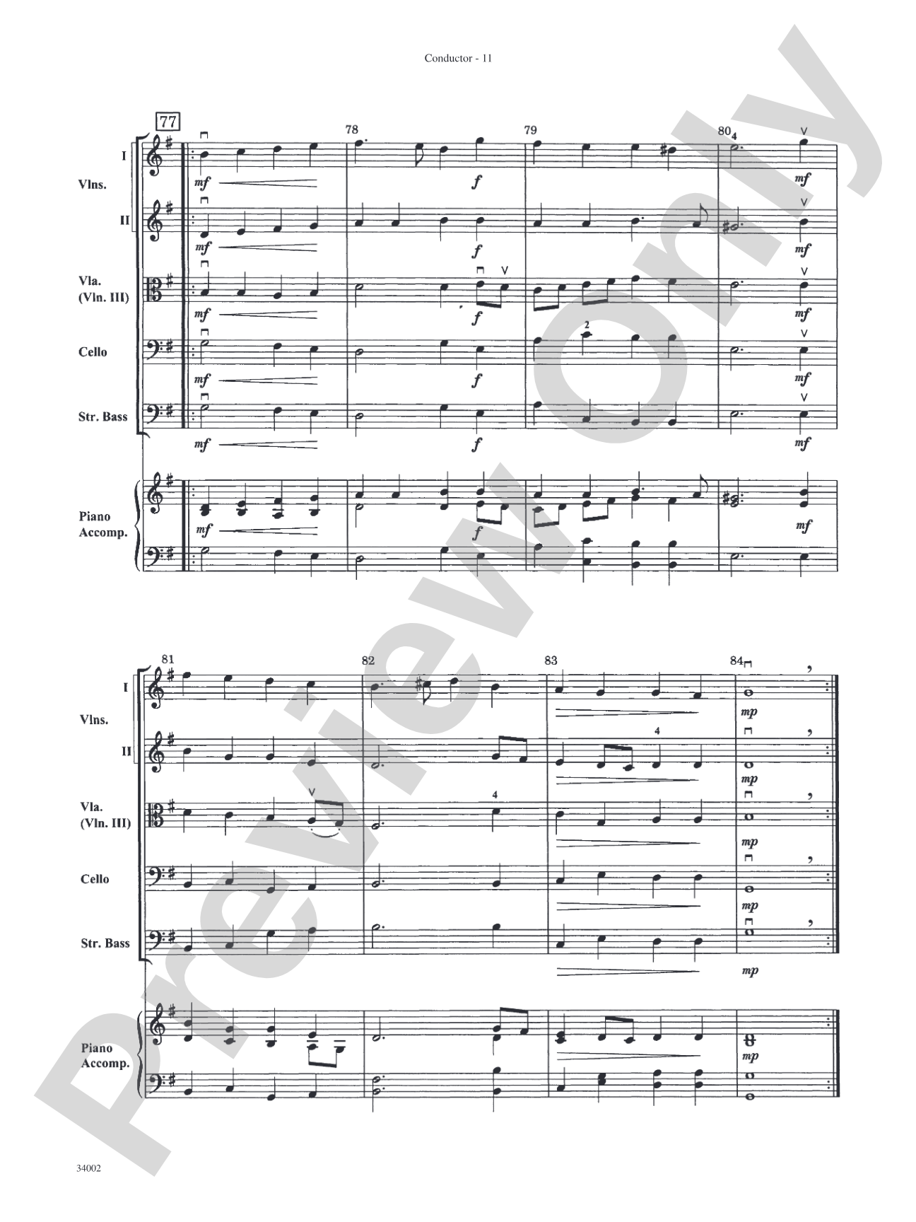 Classics for Contest: String Orchestra Conductor Score & Parts