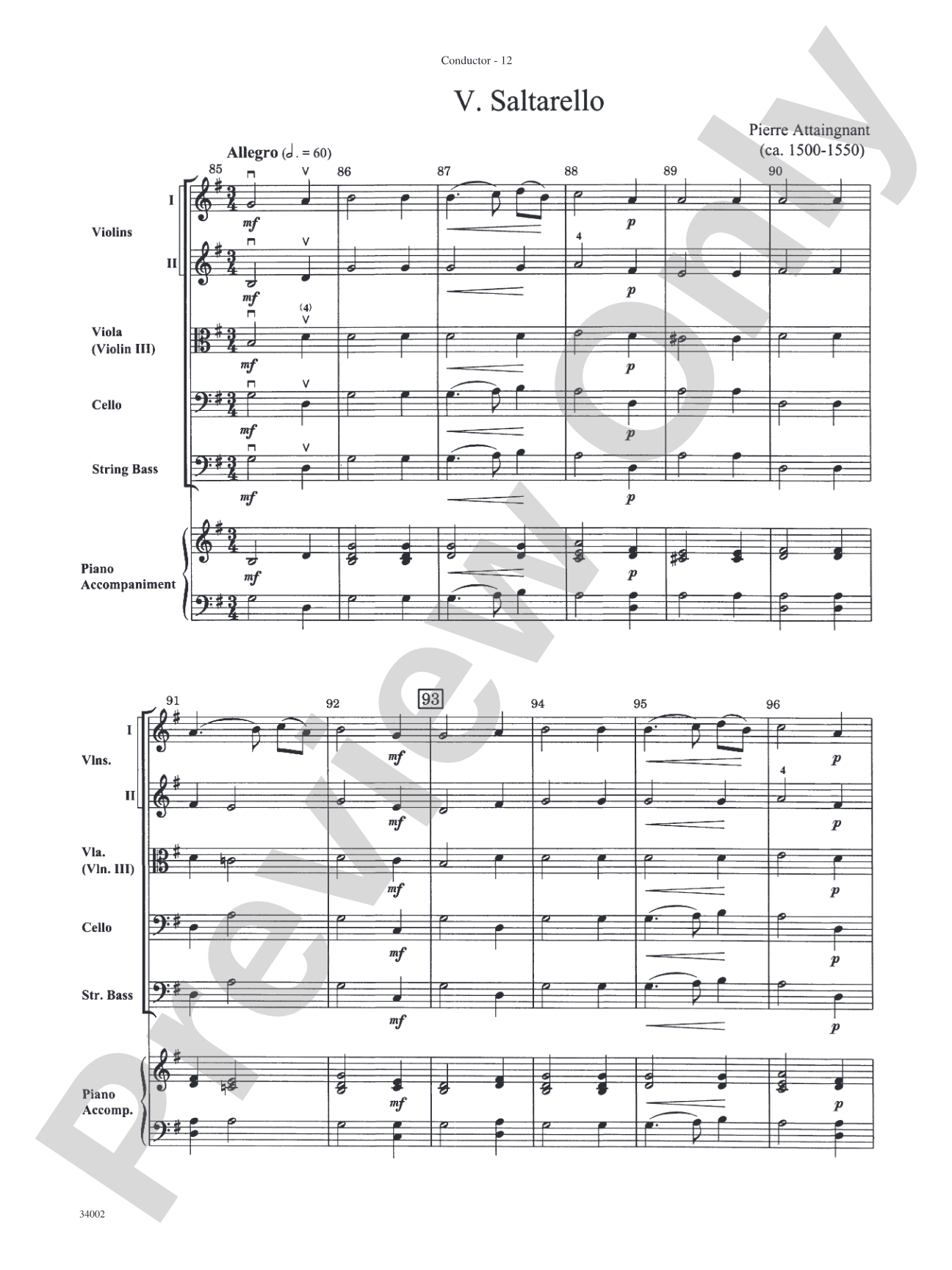 Classics for Contest: String Orchestra Conductor Score & Parts
