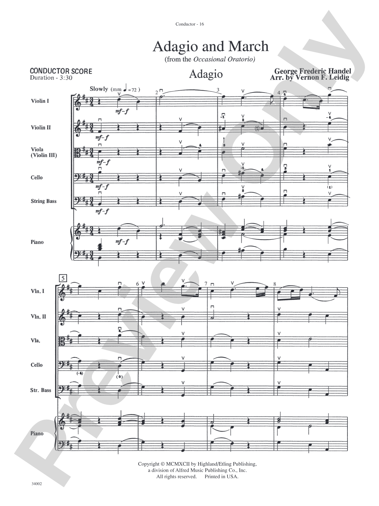 Classics for Contest: String Orchestra Conductor Score & Parts