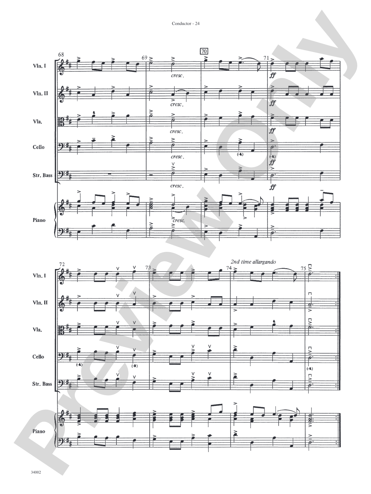 Classics for Contest: String Orchestra Conductor Score & Parts
