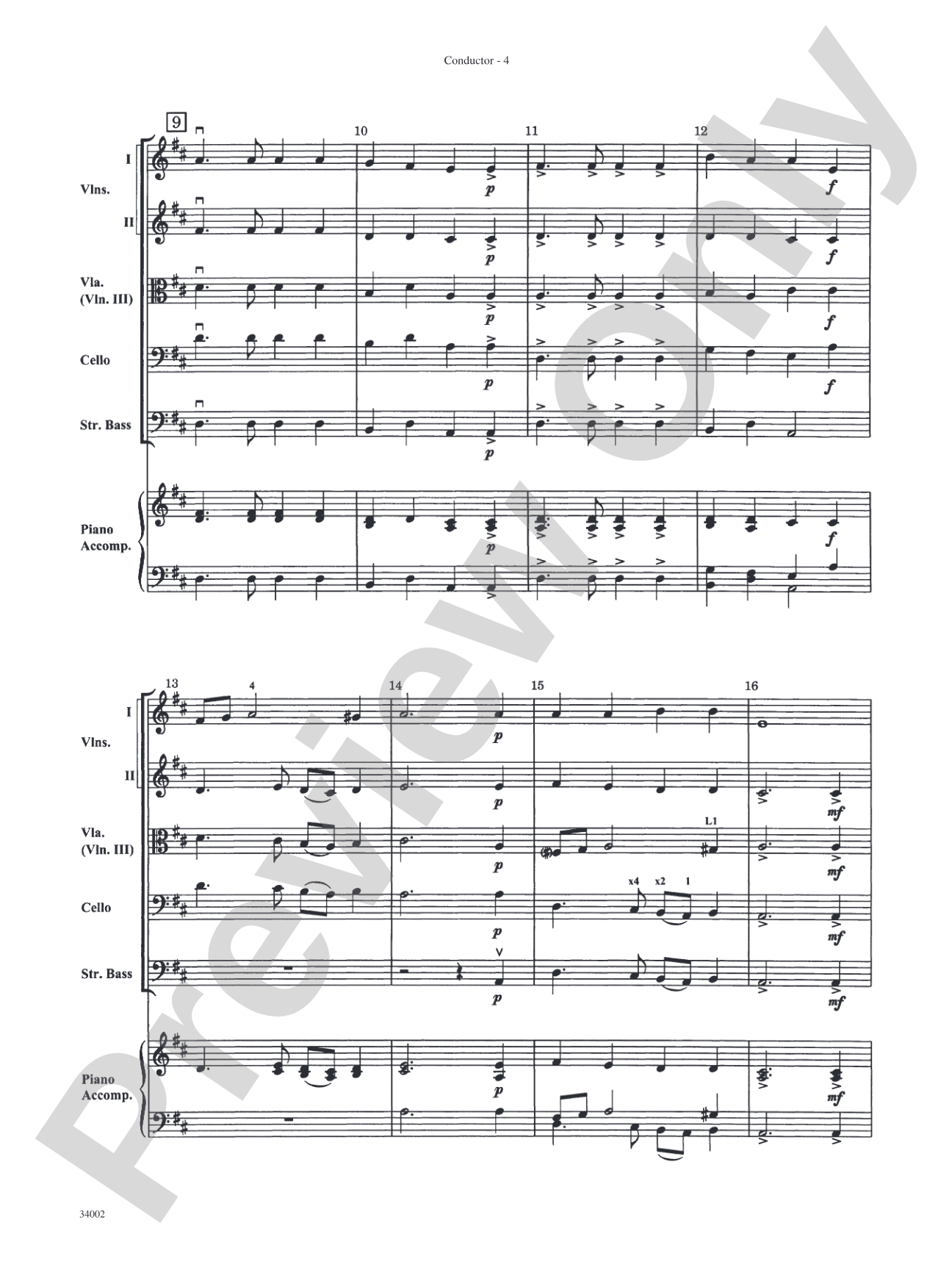 Classics for Contest: String Orchestra Conductor Score & Parts