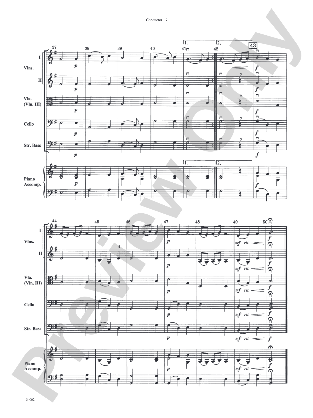 Classics for Contest: String Orchestra Conductor Score & Parts