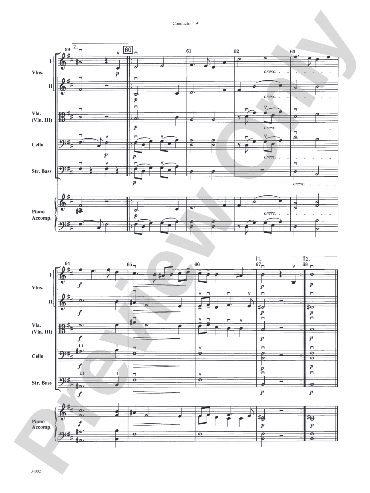 Classics for Contest: String Orchestra Conductor Score & Parts
