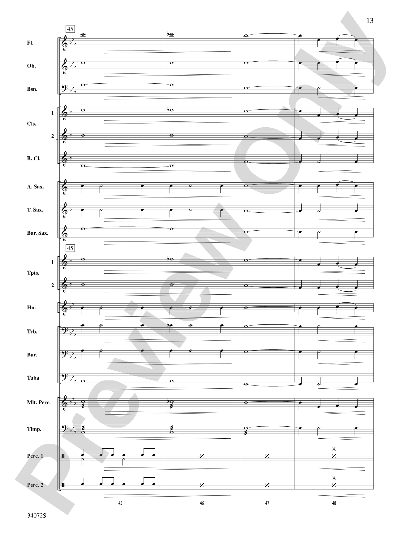 1, 2, 3, 4: Concert Band Conductor Score & Parts