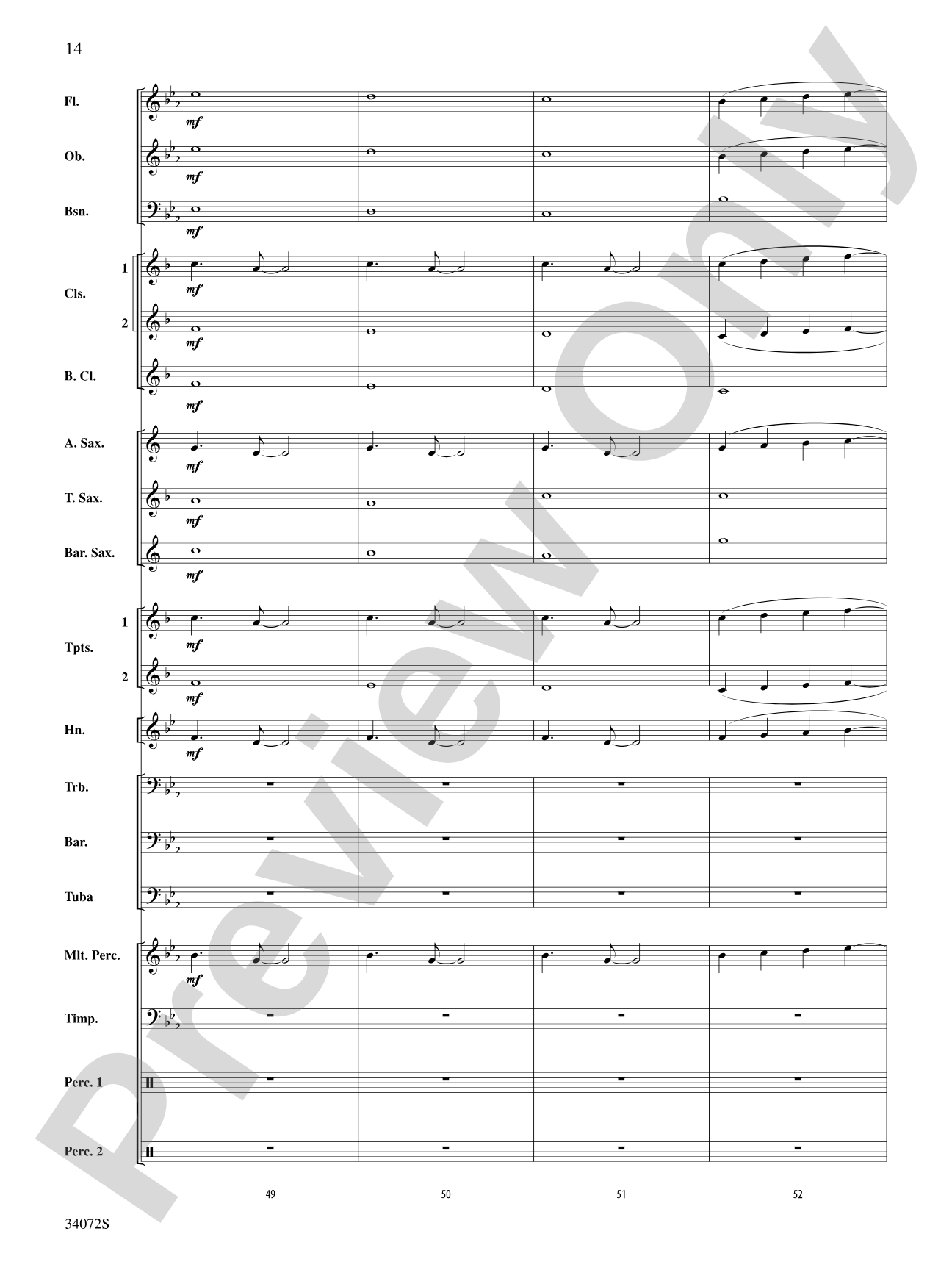 1, 2, 3, 4: Concert Band Conductor Score & Parts
