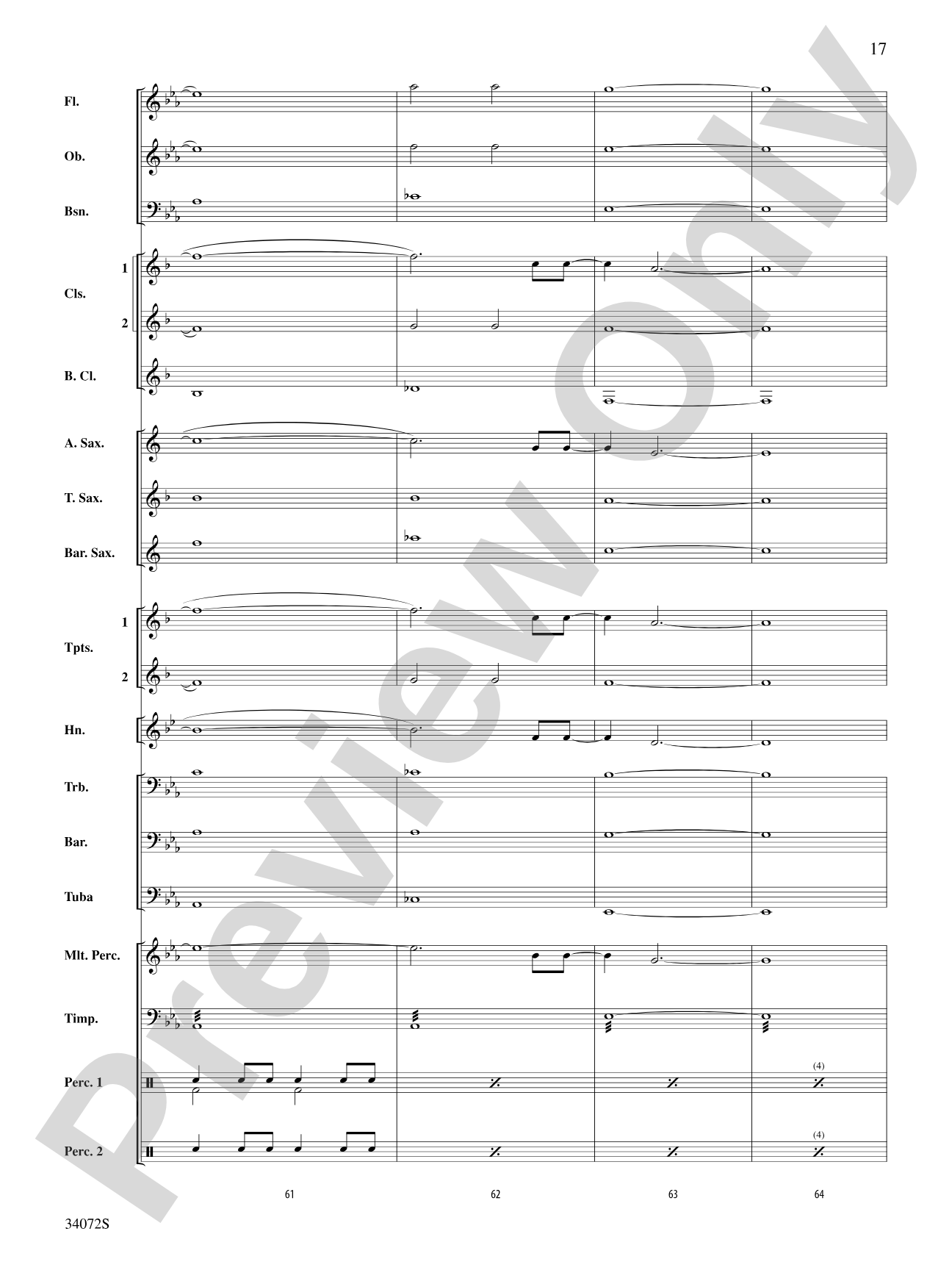 1, 2, 3, 4: Concert Band Conductor Score & Parts