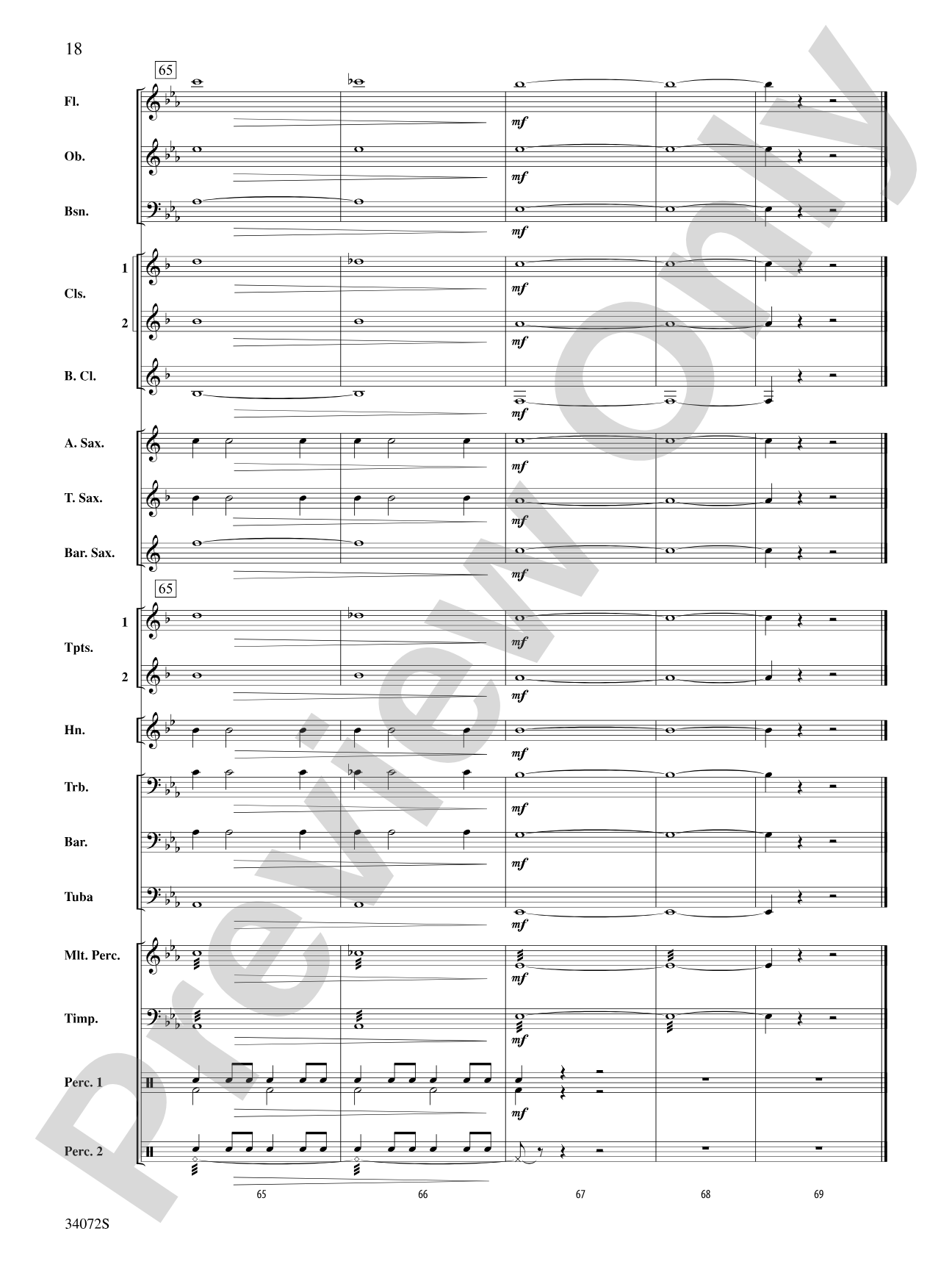 1, 2, 3, 4: Concert Band Conductor Score & Parts