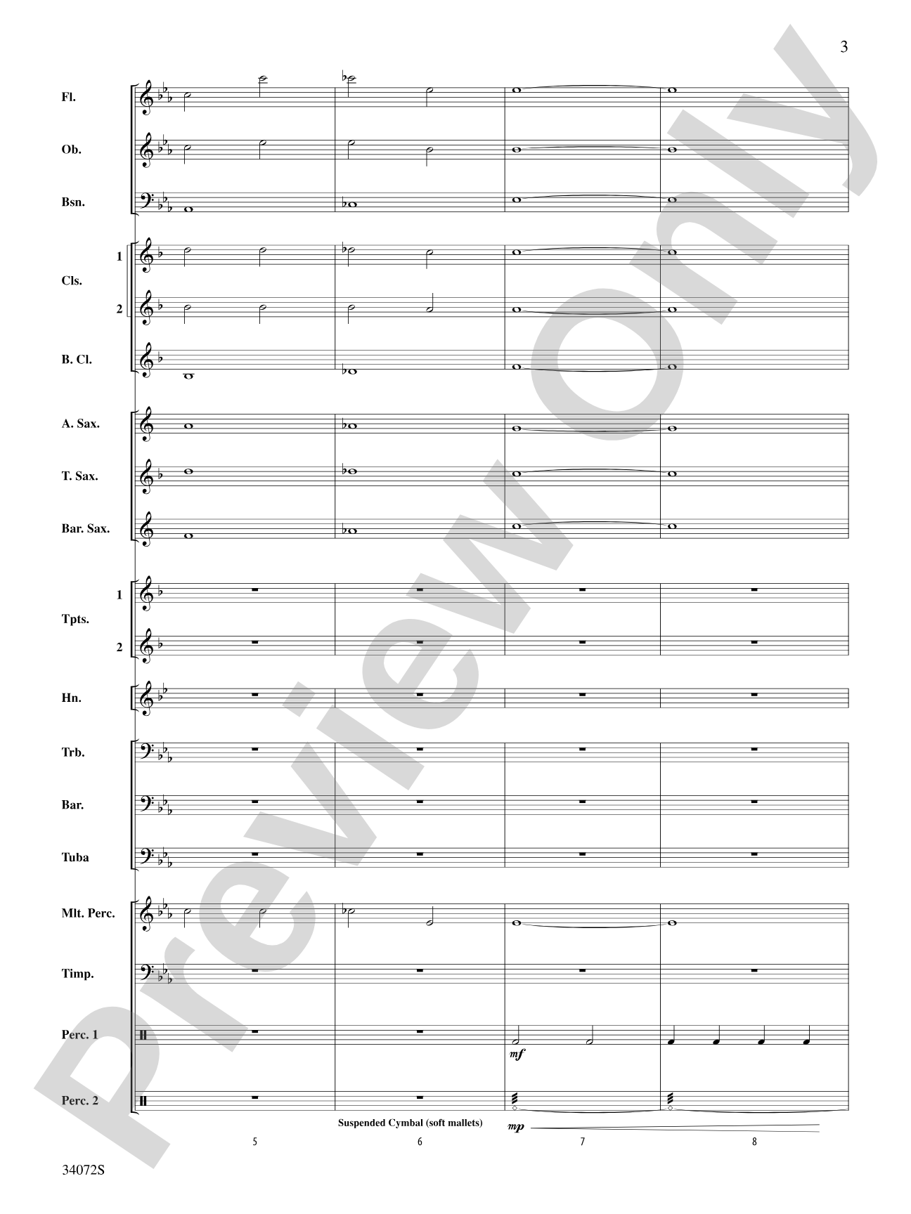 1, 2, 3, 4: Concert Band Conductor Score & Parts