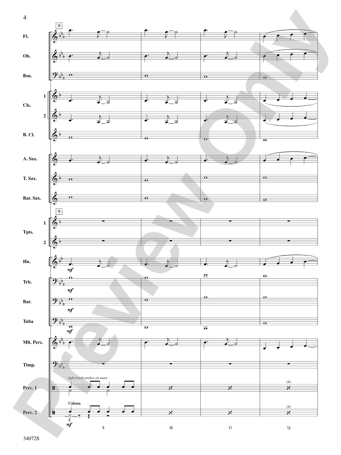 1, 2, 3, 4: Concert Band Conductor Score & Parts