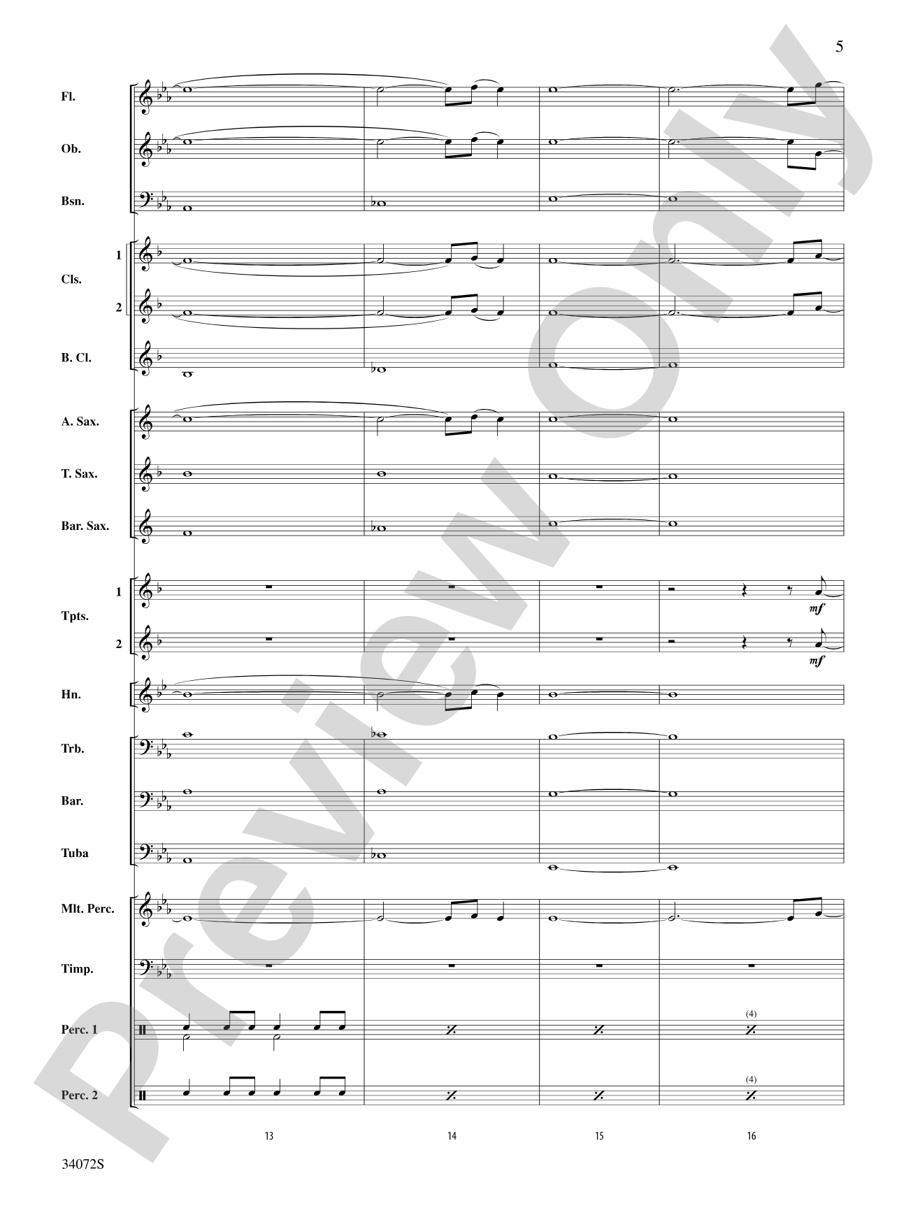 1, 2, 3, 4: Concert Band Conductor Score & Parts