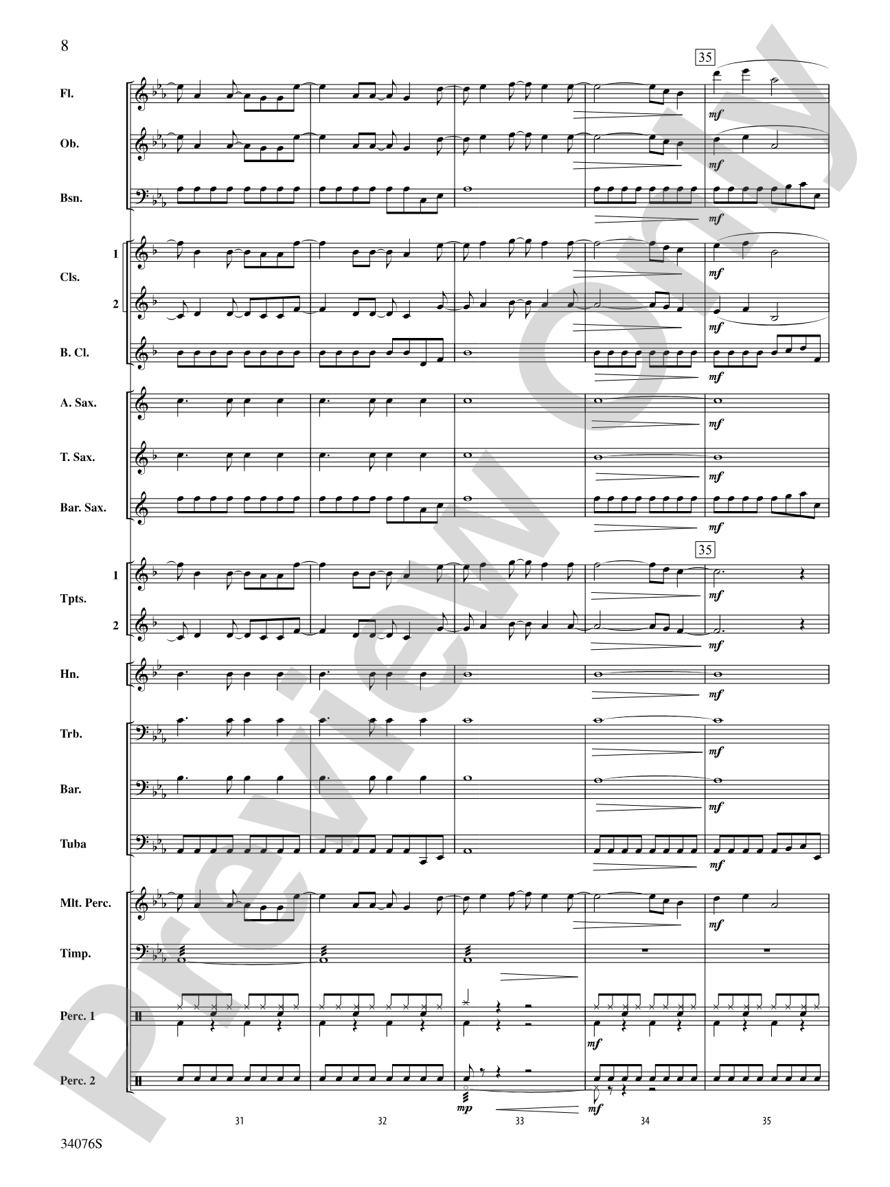 Need You Now: Concert Band Conductor Score & Parts