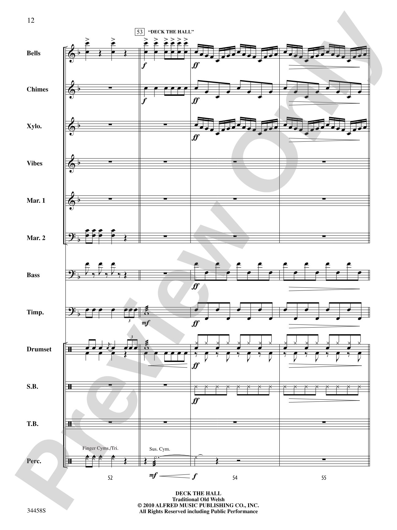 Holiday Favorites: Percussion Ensemble Score & Parts