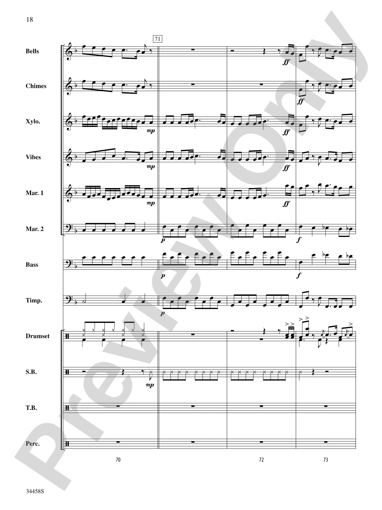 Holiday Favorites: Percussion Ensemble Score & Parts