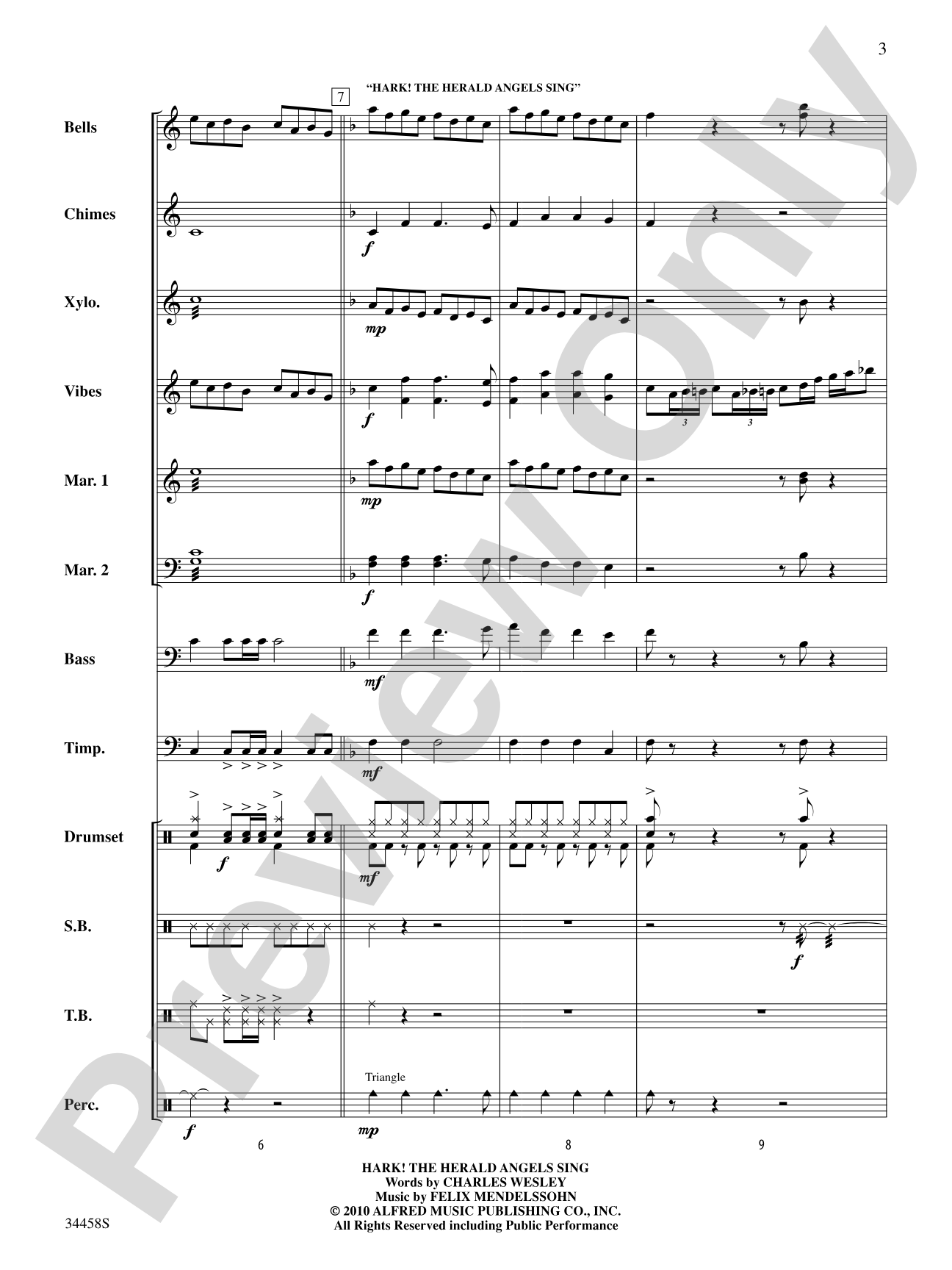 Holiday Favorites: Percussion Ensemble Score & Parts