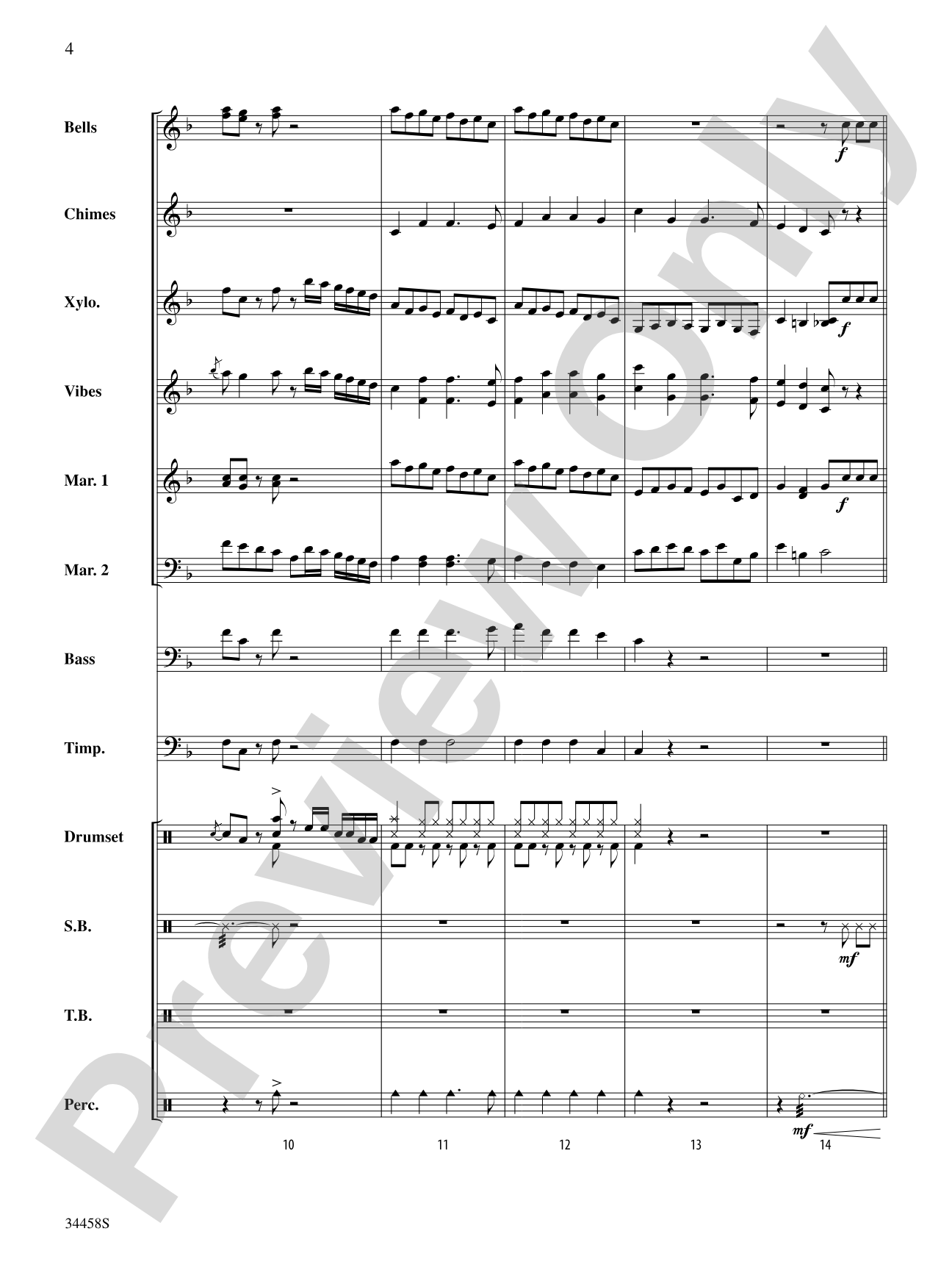 Holiday Favorites: Percussion Ensemble Score & Parts