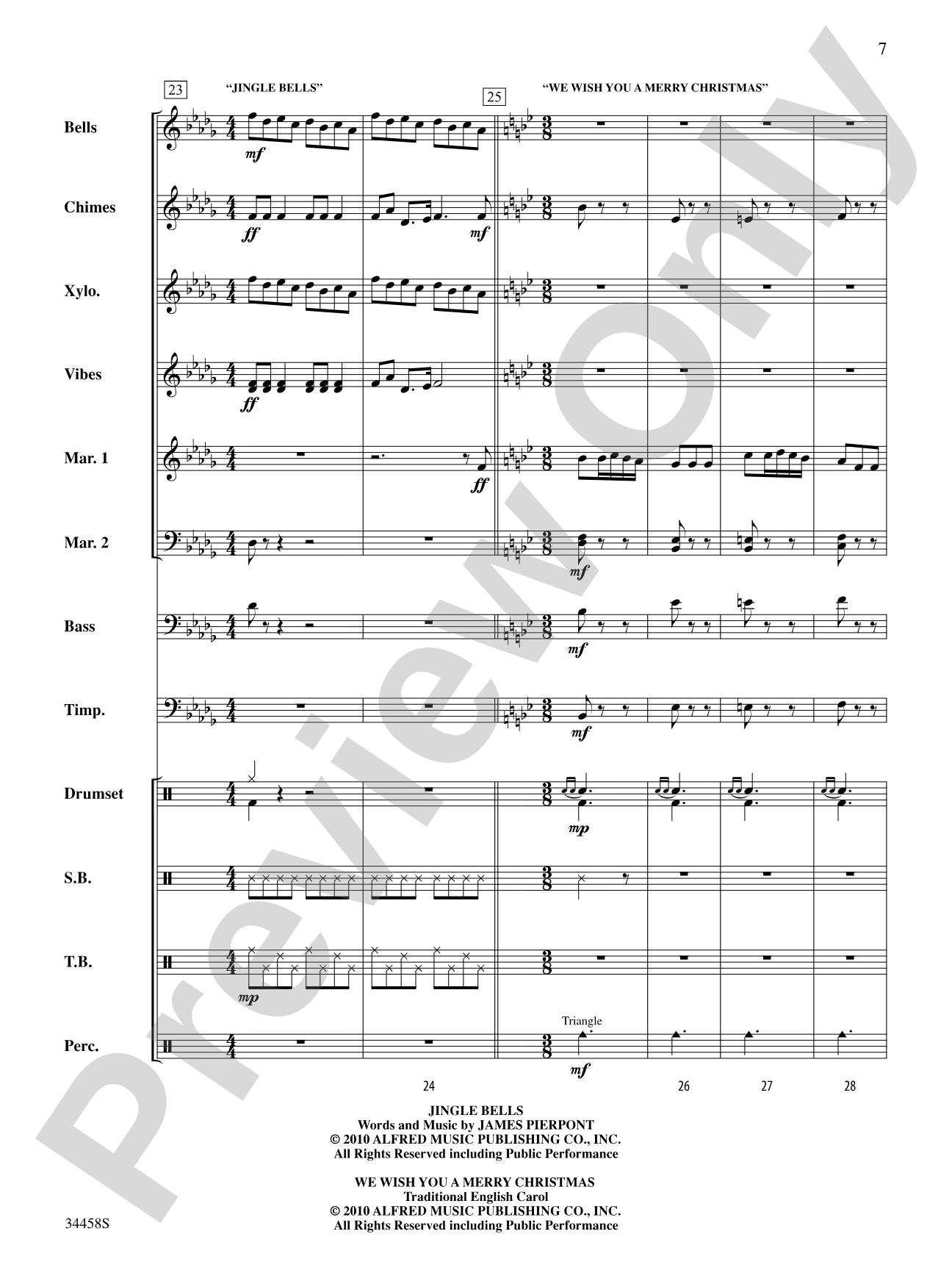 Holiday Favorites: Percussion Ensemble Score & Parts