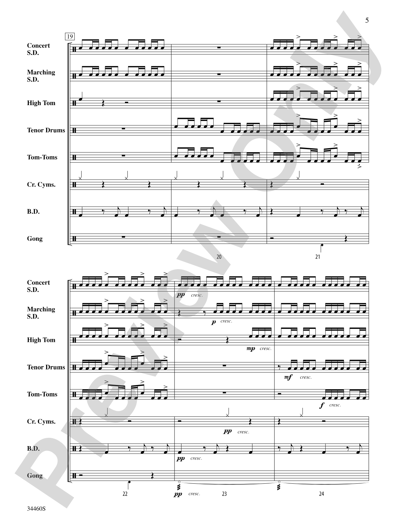 Opening Fast: Percussion Ensemble Conductor Score & Parts